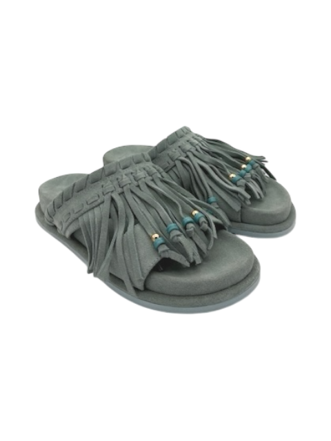 Ciabatta pelle donna Hooney by Apepazza Blue light -Alba-