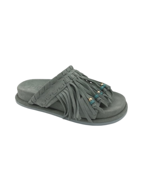 Ciabatta pelle donna Hooney by Apepazza Blue light -Alba-