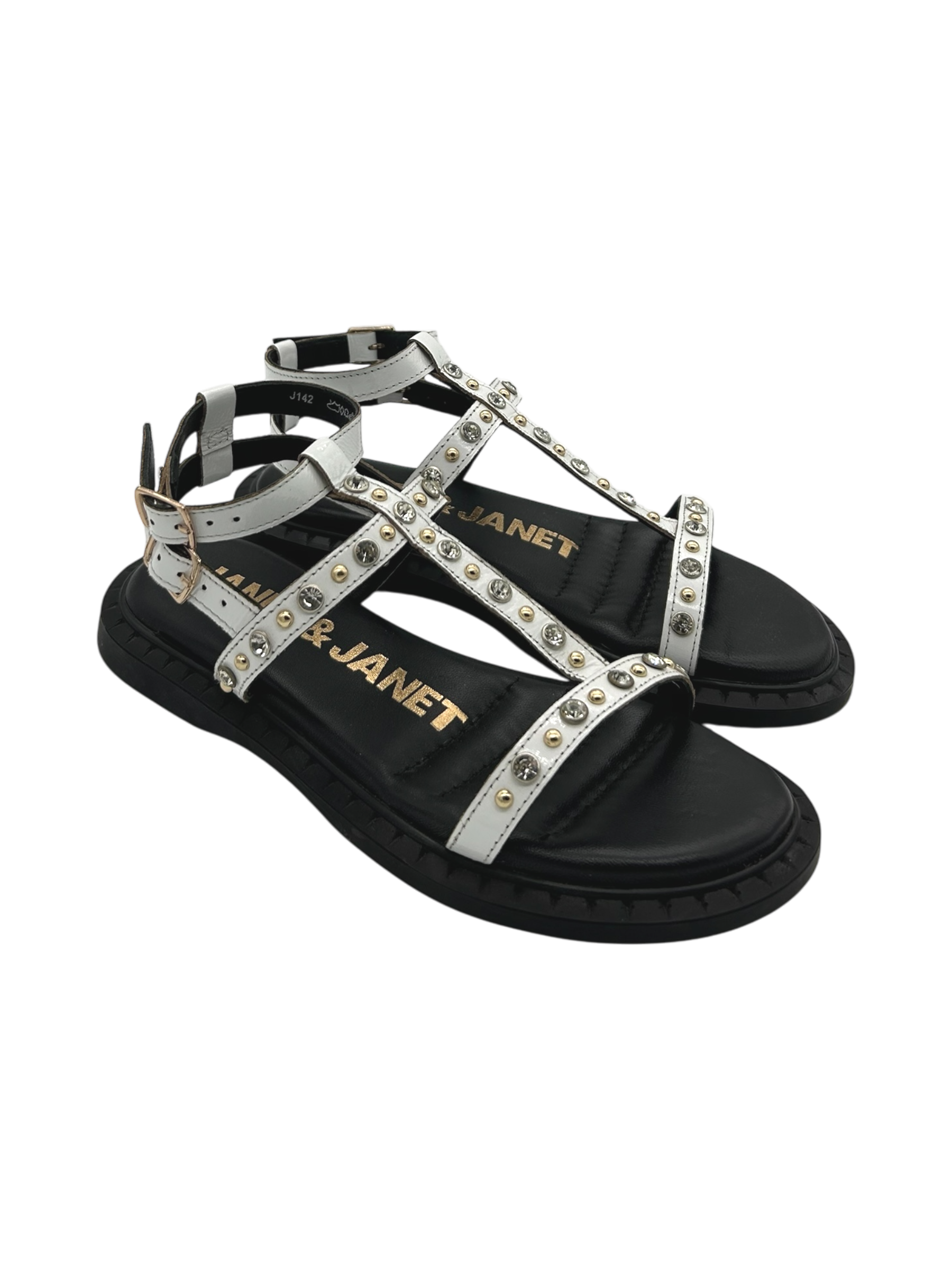 Sandalo pelle donna Janet & Janet White - J 148 -