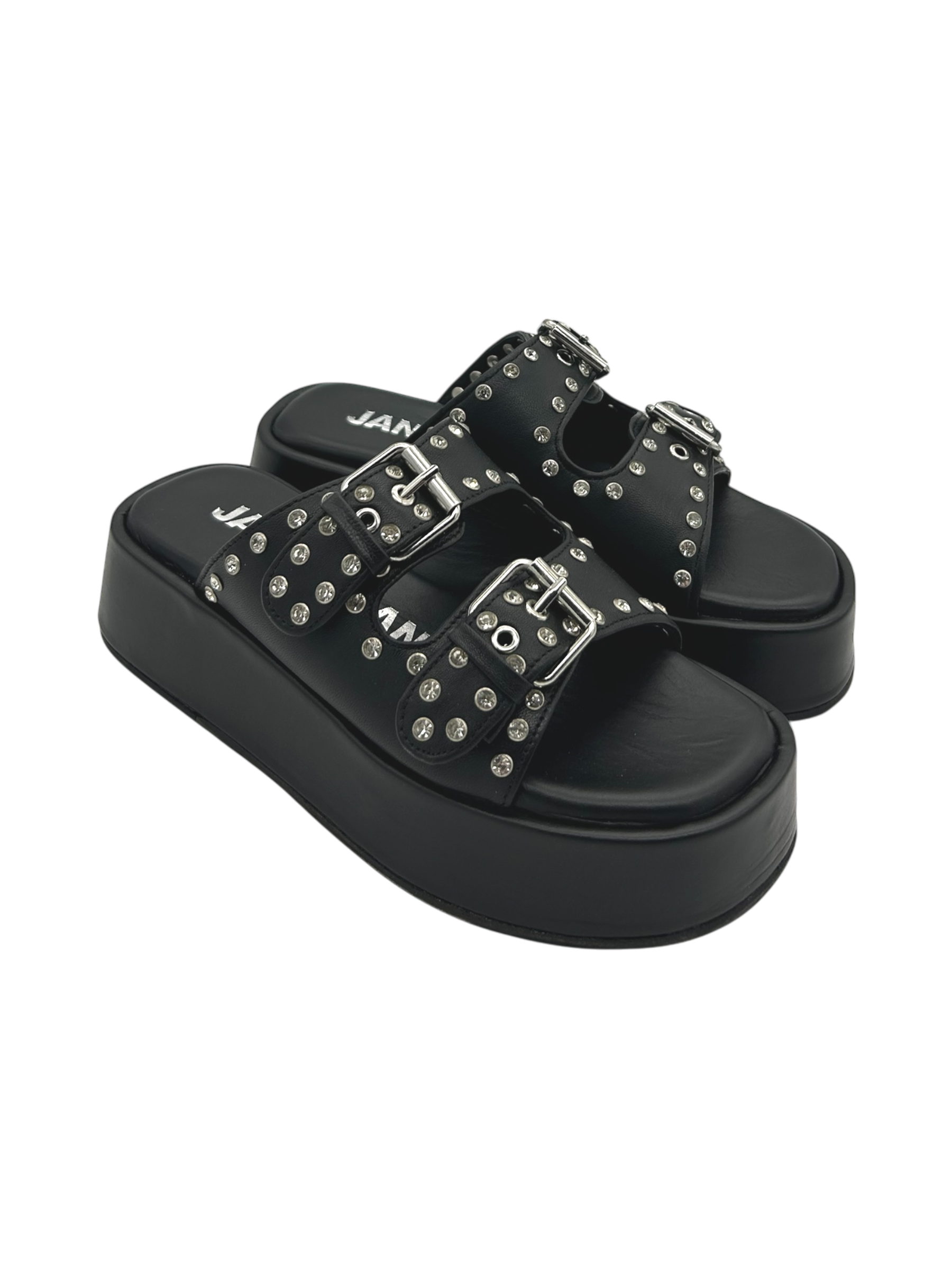 Ciabatta pelle donna Janet & Janet Nero - J 115 -