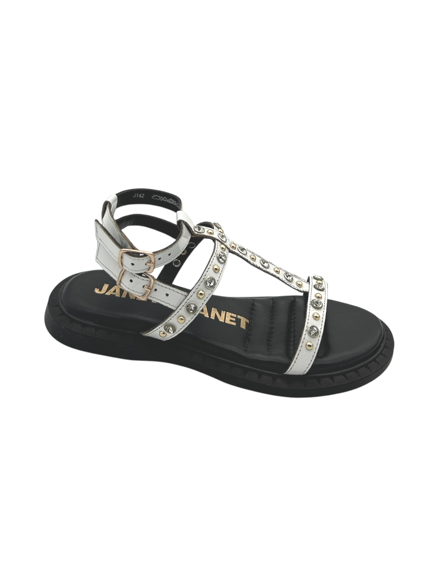 Sandalo pelle donna Janet & Janet White - J 148 -