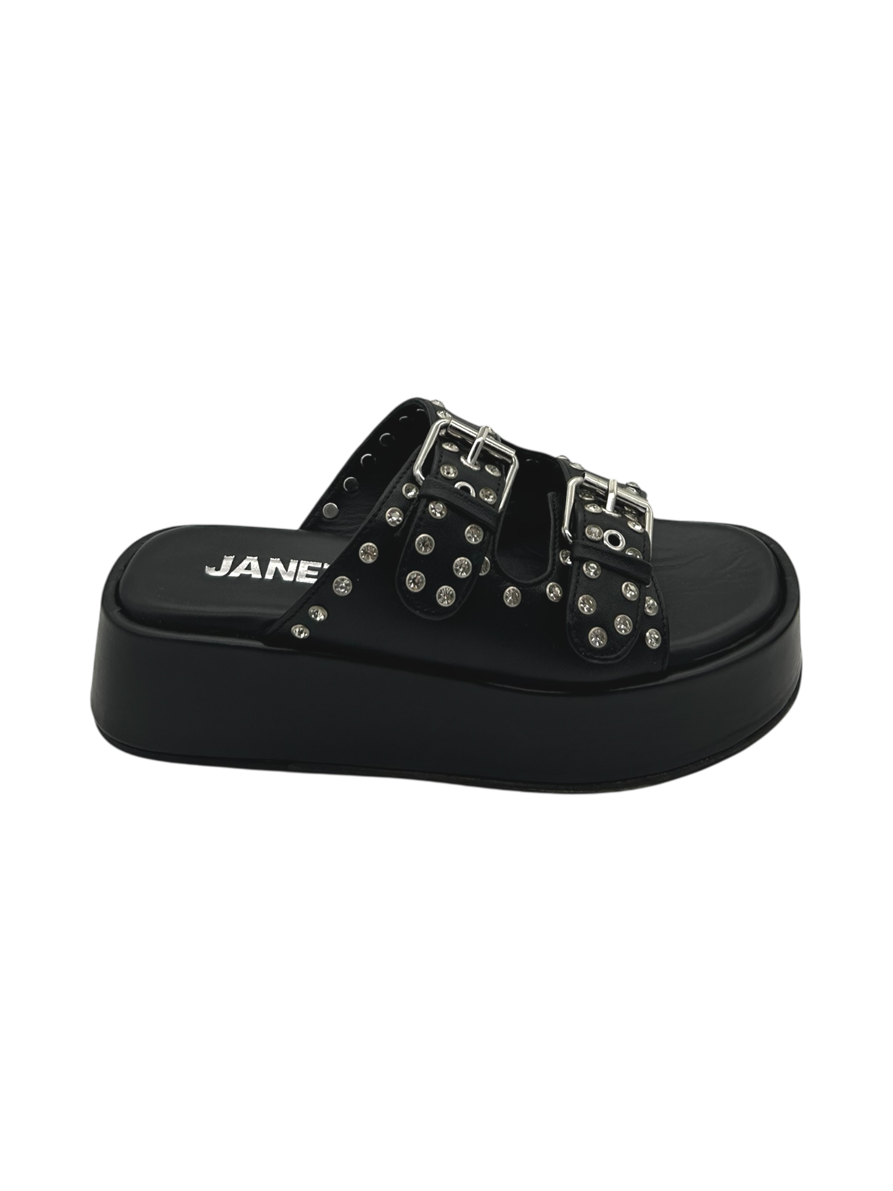 Ciabatta pelle donna Janet & Janet Nero - J 115 -