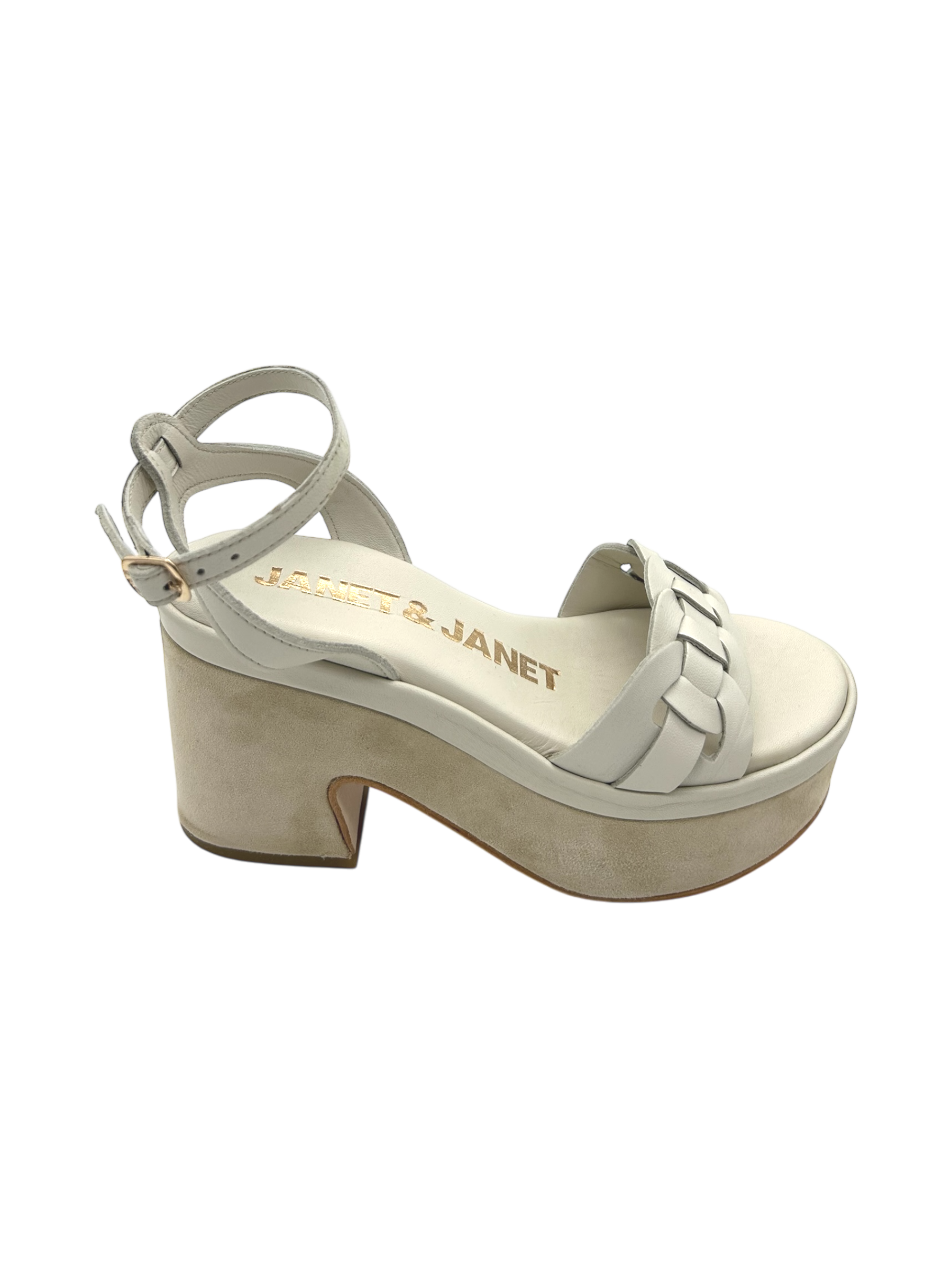 Sandalo pelle donna Janet & Janet Burro - J 152 -