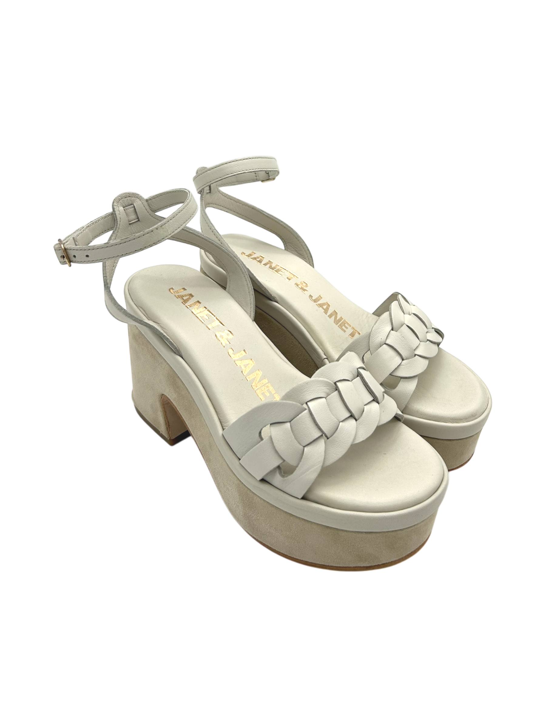Sandalo pelle donna Janet & Janet Burro - J 152 -