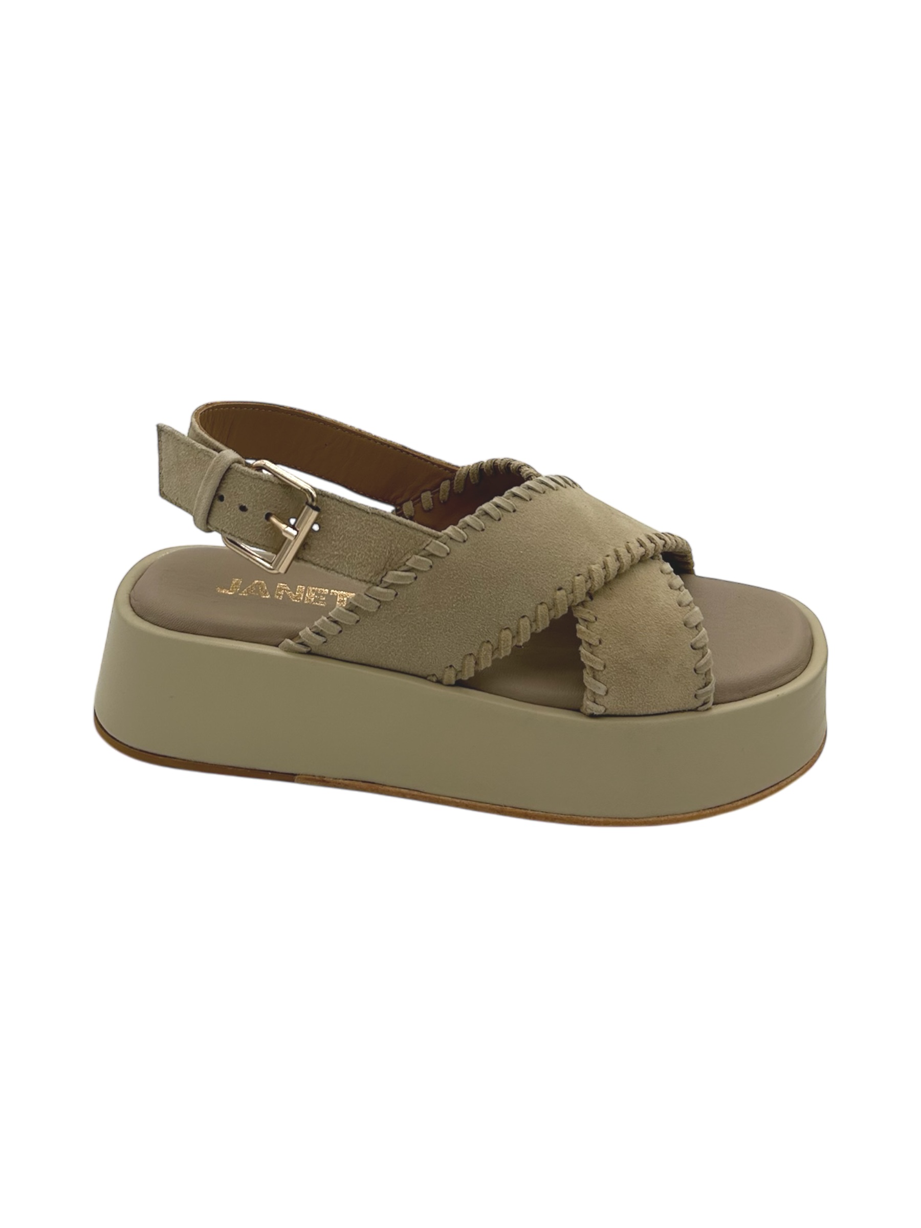 Sandalo suede donna Janet & Janet Beige -J 123-