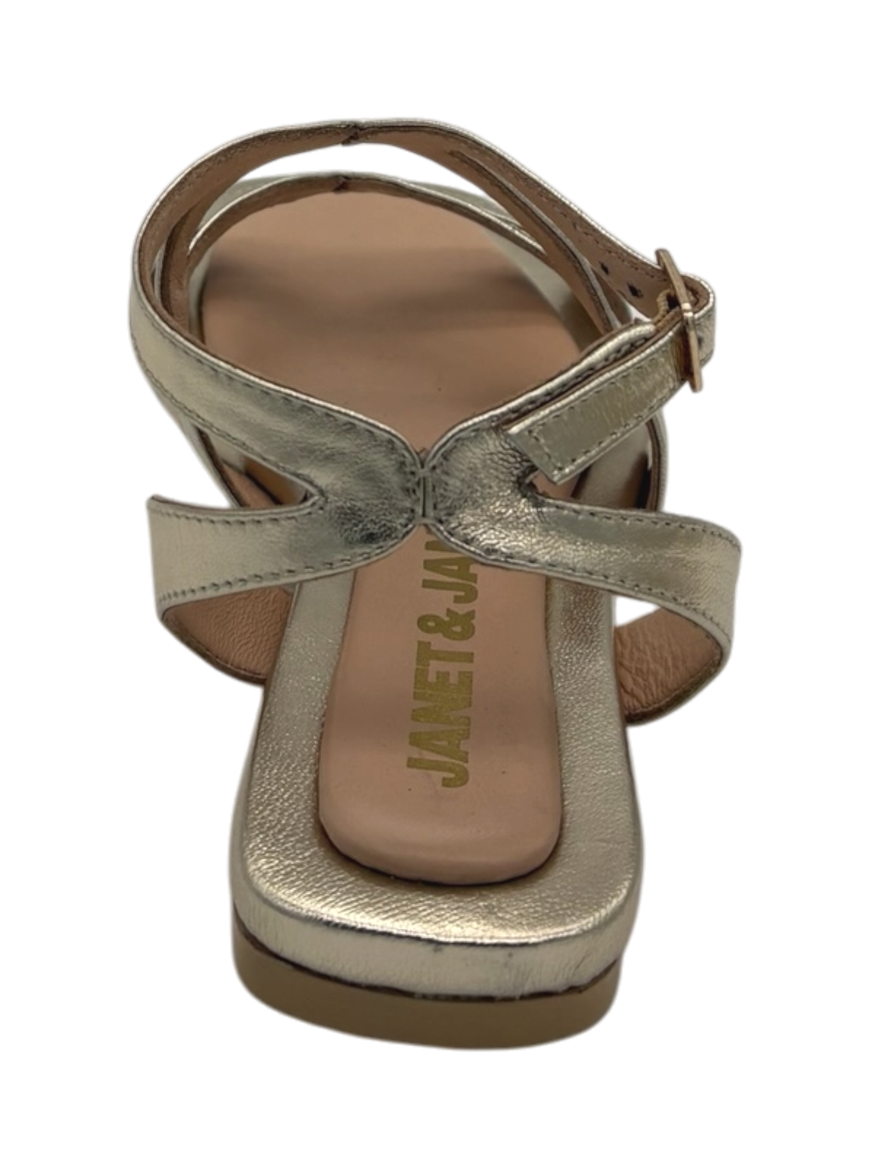 Sandalo pelle donna Janet & Janet Gold J680