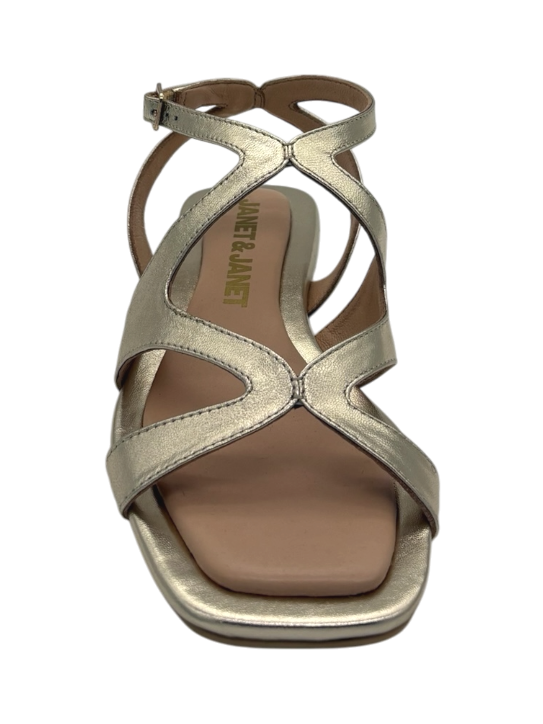Sandalo pelle donna Janet & Janet Gold J680