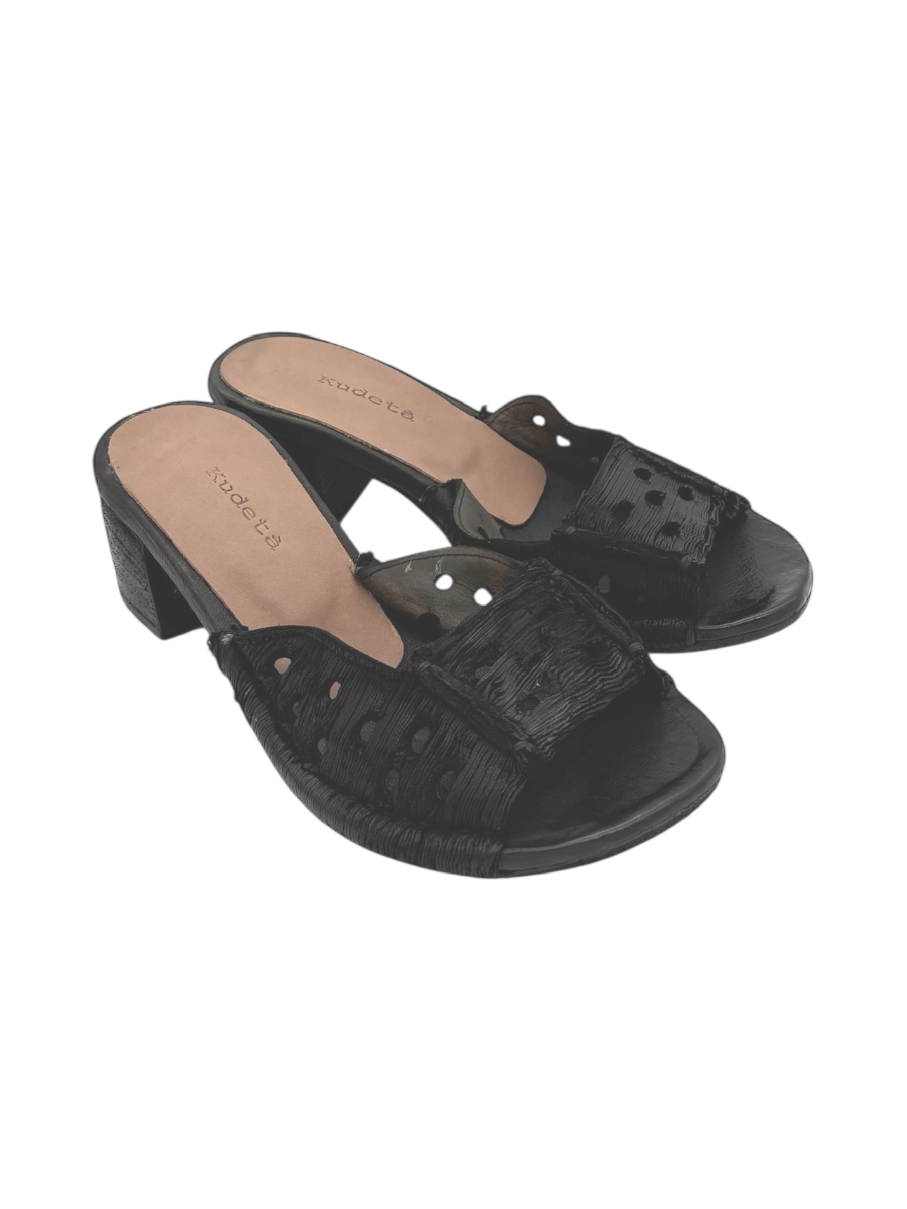 Sandalo pelle donna Kudetà Intagliato Nero - 614252-