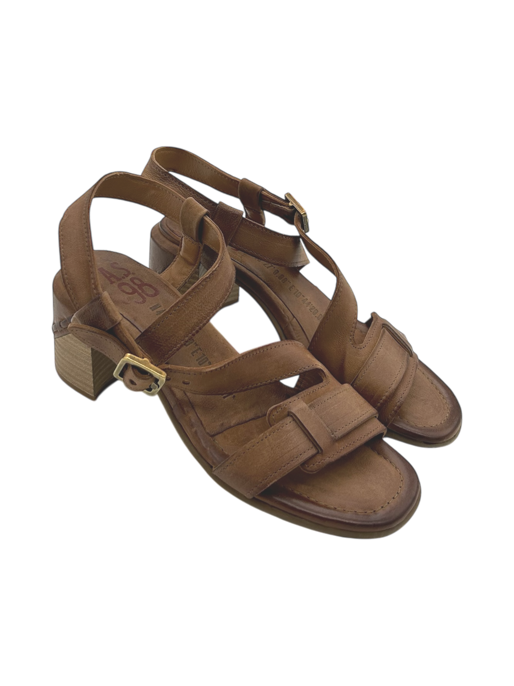 Sandalo tacco pelle donna AS98 Calvados - B96005 -