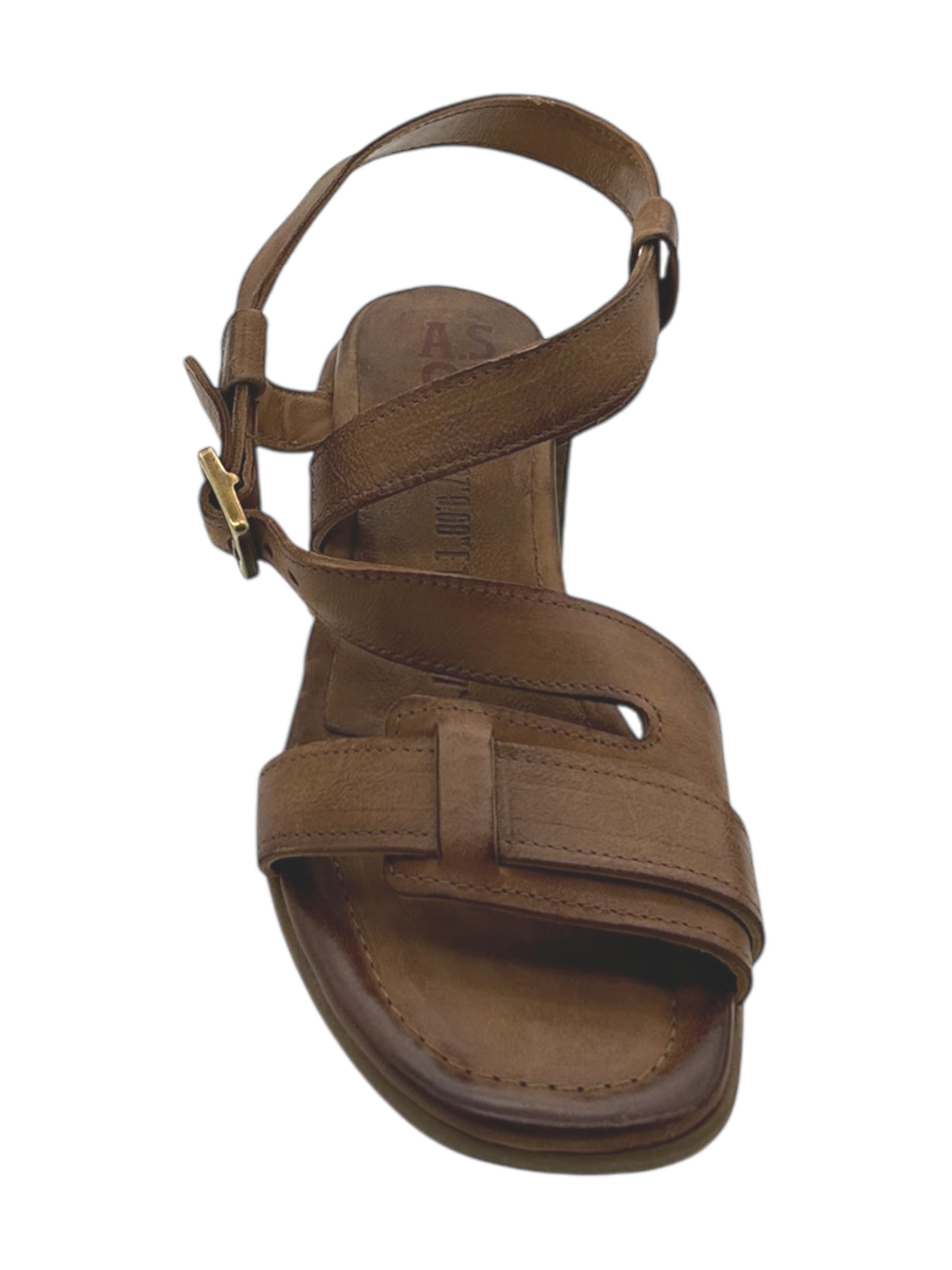 Sandalo tacco pelle donna AS98 Calvados - B96005 -