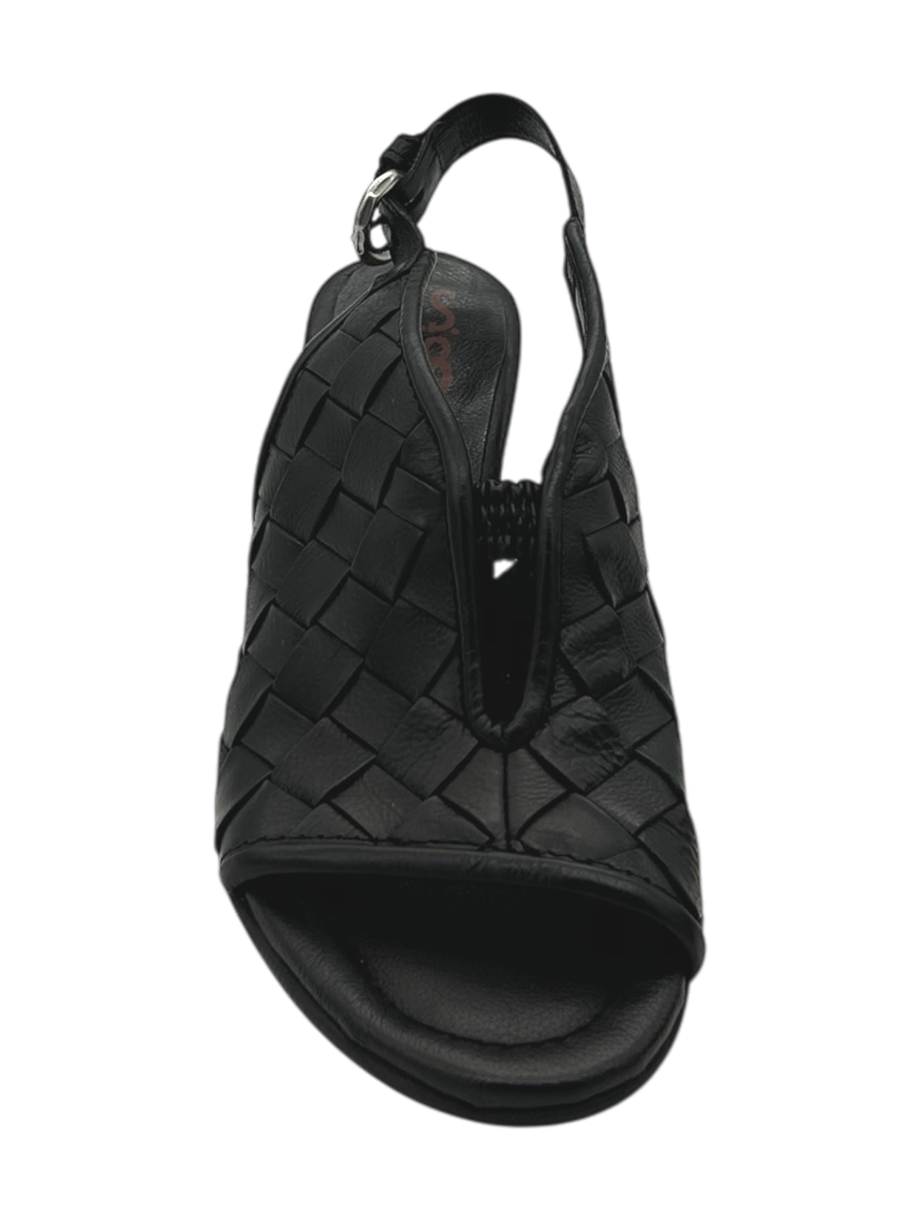 Sandalo tacco pelle donna AS98 Nero - C04004 -