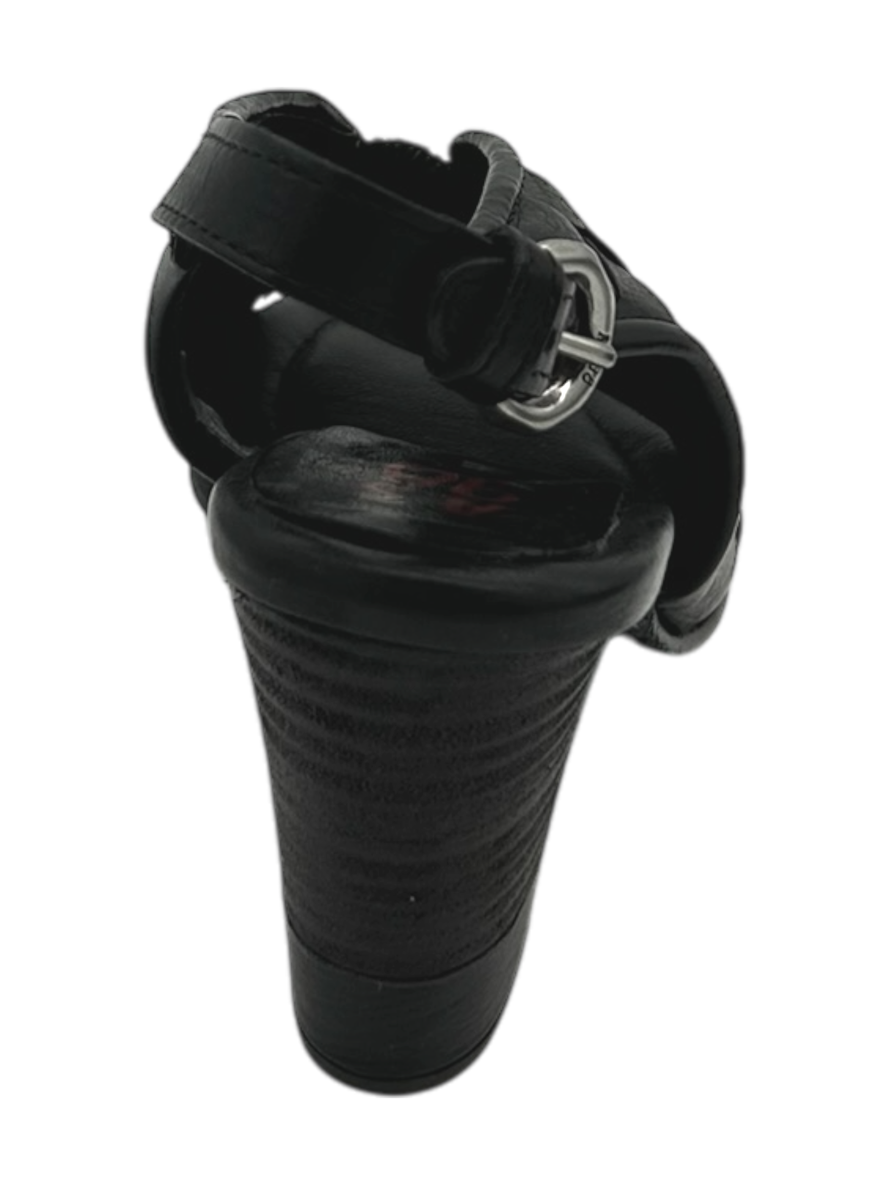 Sandalo tacco pelle donna AS98 Nero - C04004 -