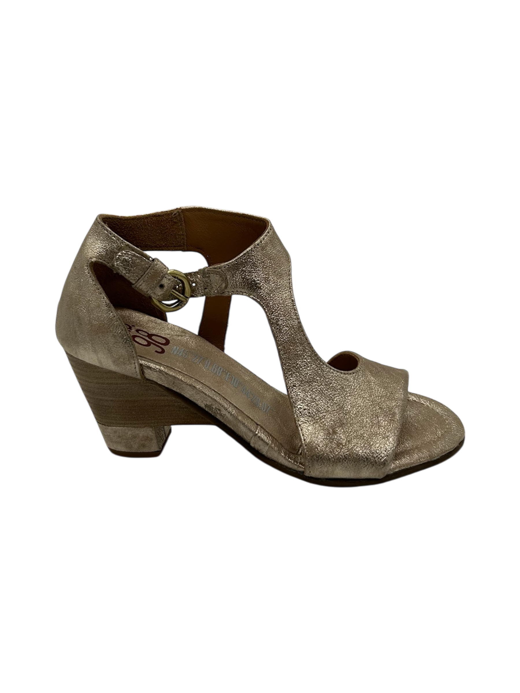 Sandalo tacco pelle donna AS98 Platino - C04003 -