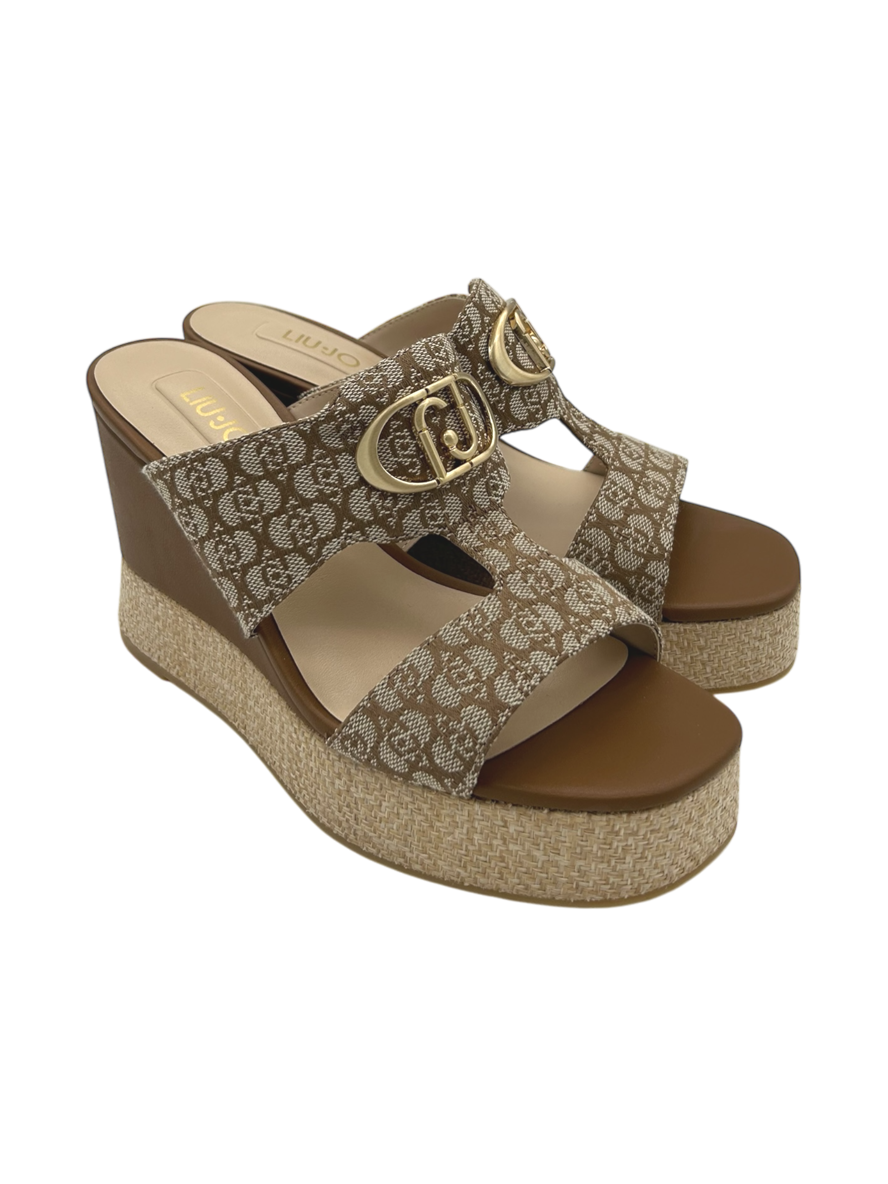 Sandalo zeppa LIUJO Monogram Biscuit- Karen 08 -