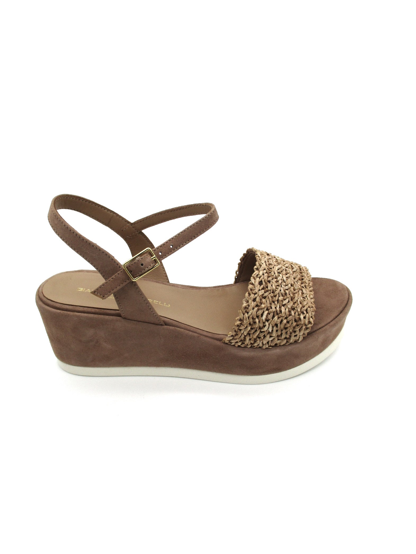 Sandalo zeppa pelle donna GIANMARCO SORELLI Camel - 2162 -