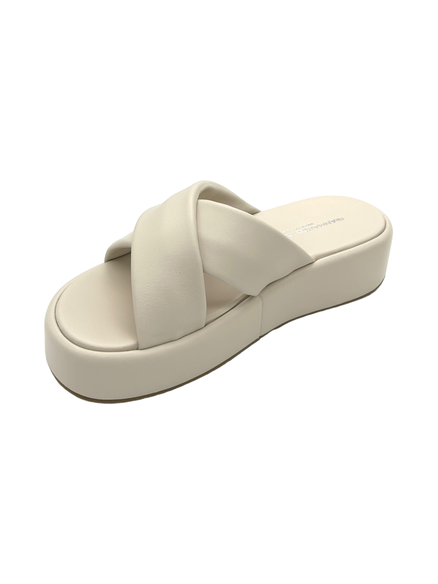 Ciabatta pelle donna GIANMARCO SORELLI Yury Softy Milk - 2246 -