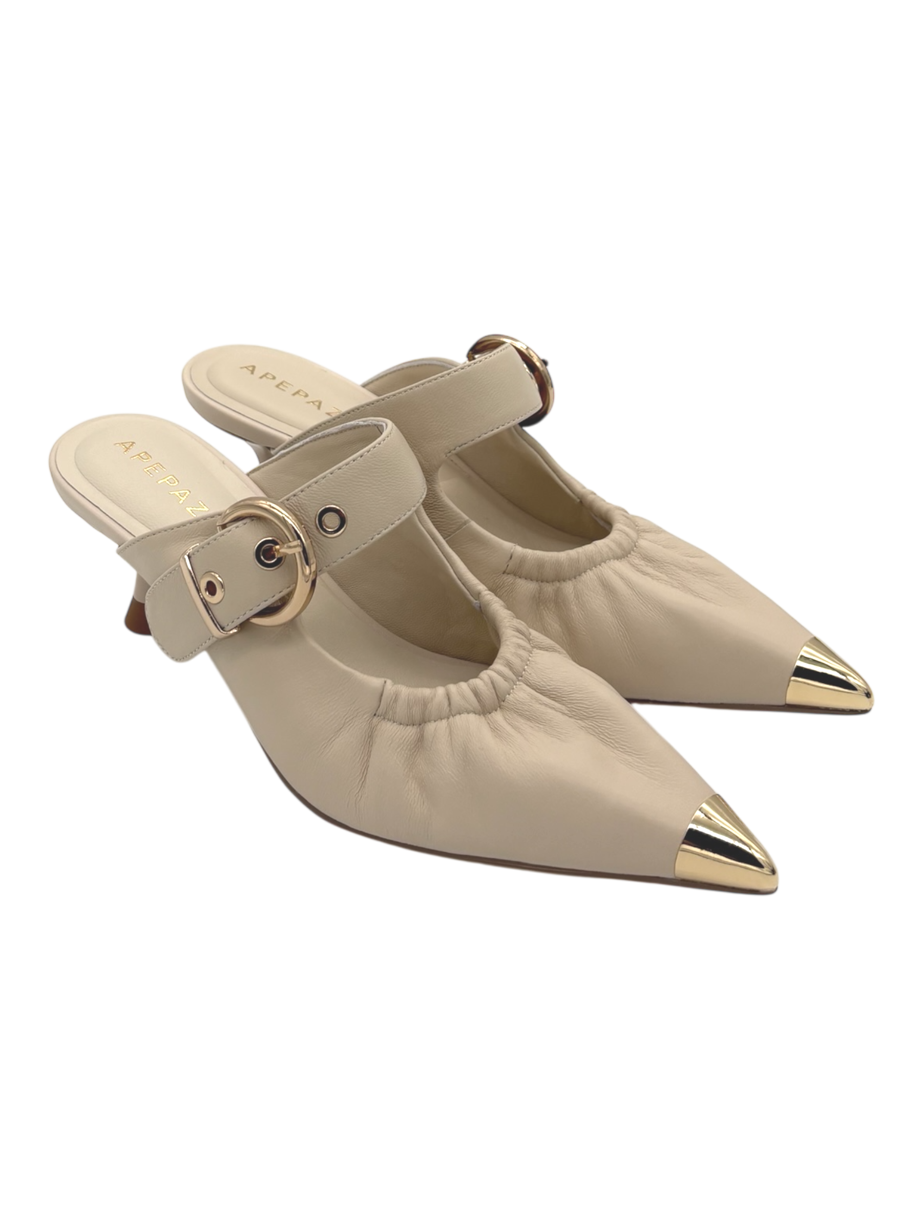 Scarpa pelle donna Apepazza Beige - Lea -