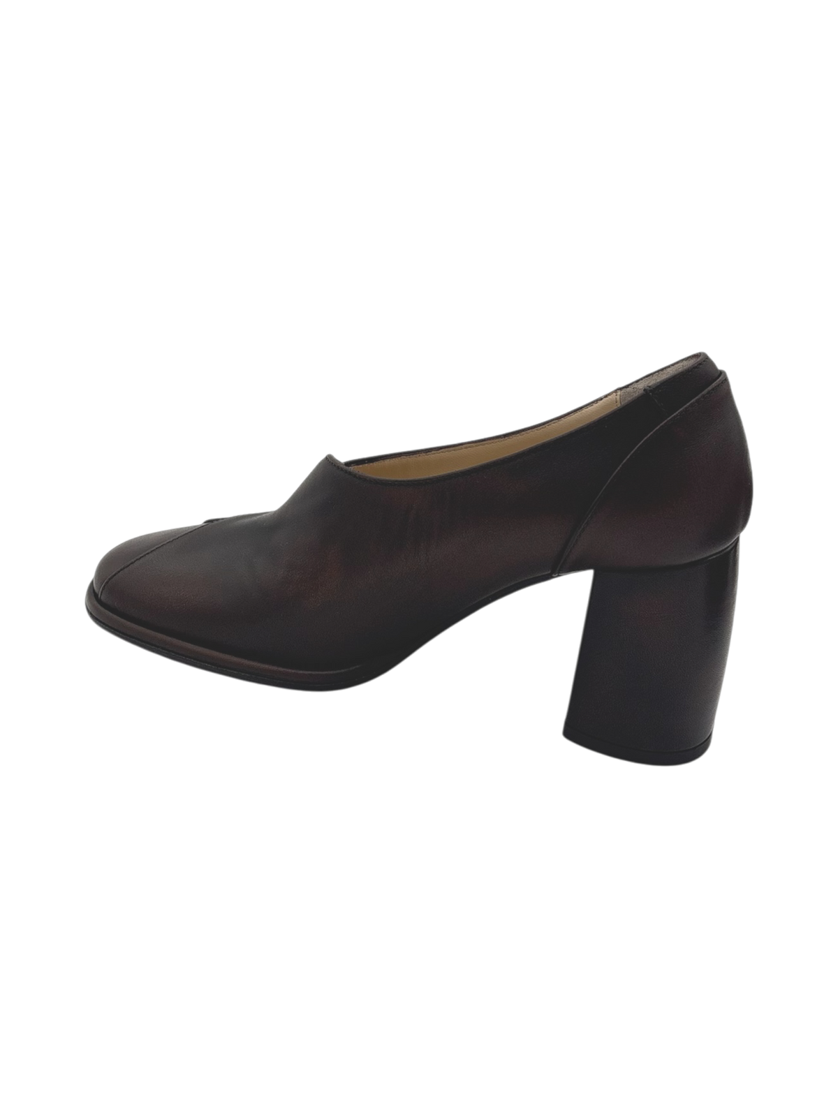 Scarpa donna in pelle Malloni 35017 Cacao