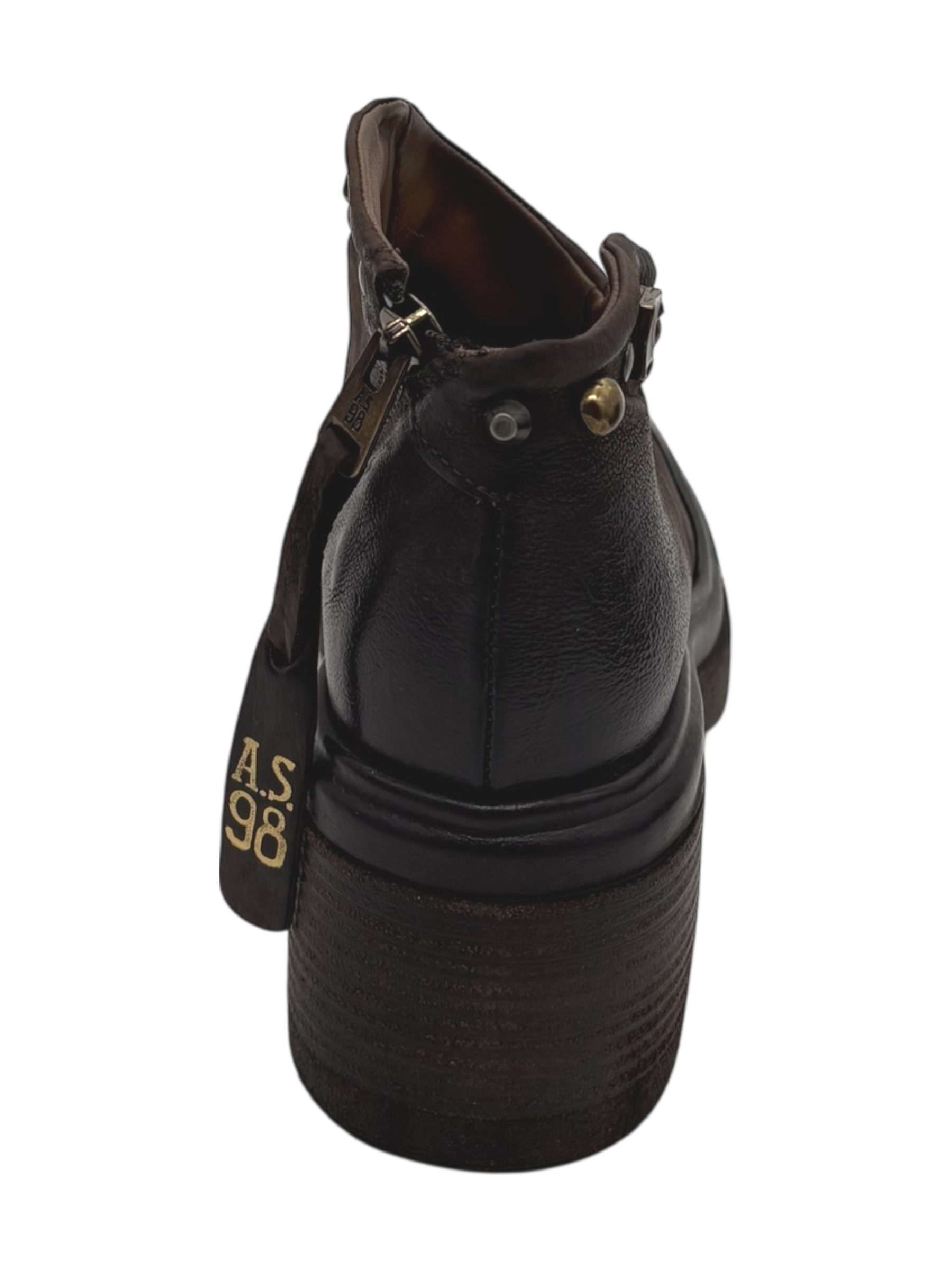 Scarpa pelle donna AS98 Ebano - A89233 -