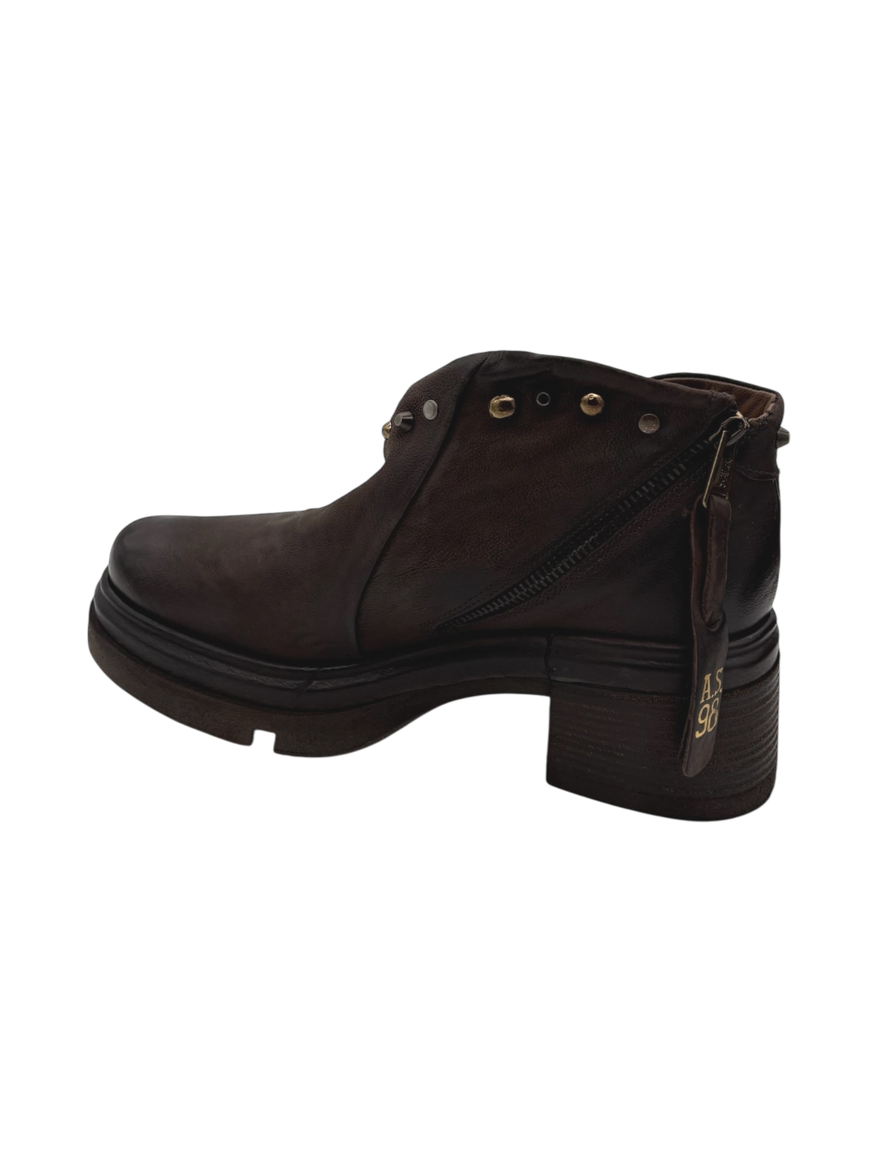 Scarpa pelle donna AS98 Ebano - A89233 -