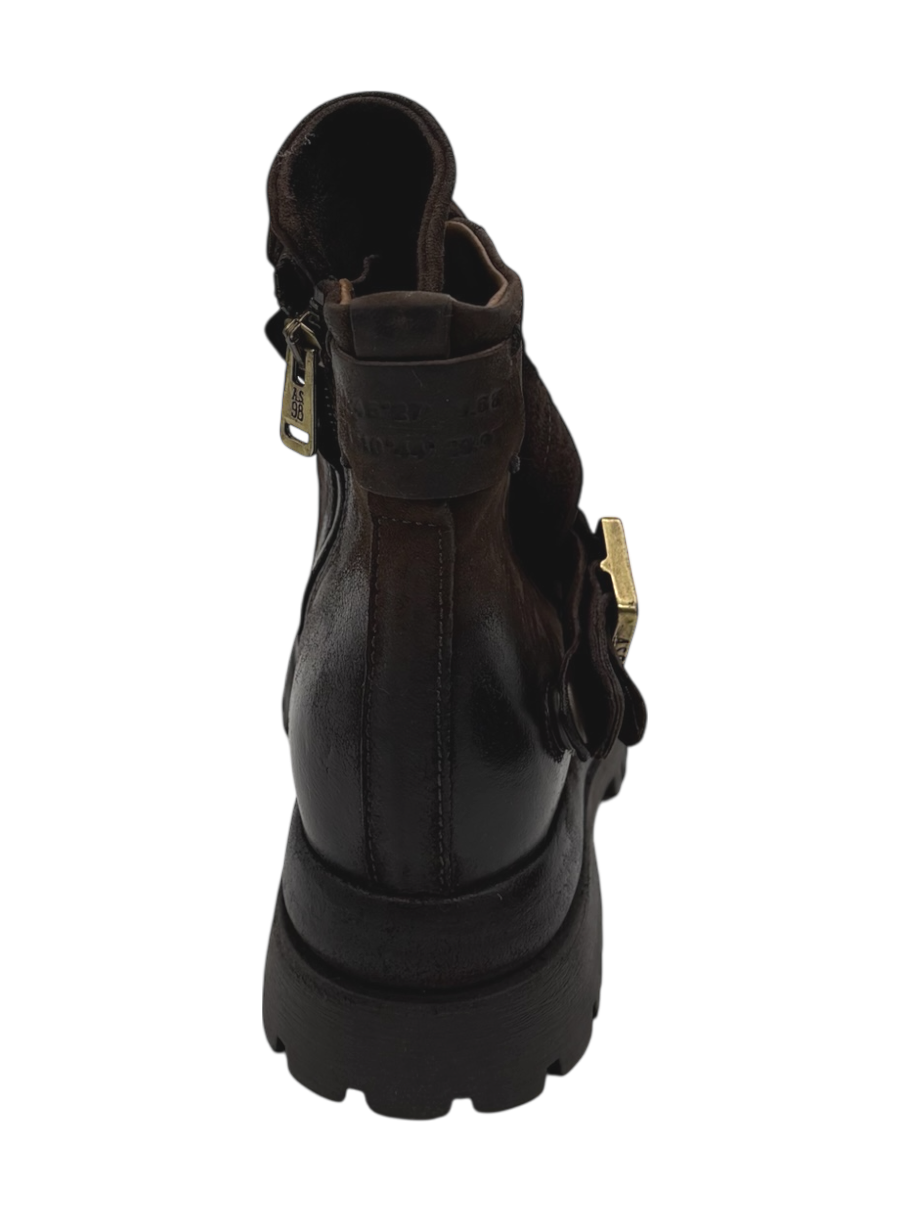 Scarpa pelle donna AS98 Ebano - B51210 -