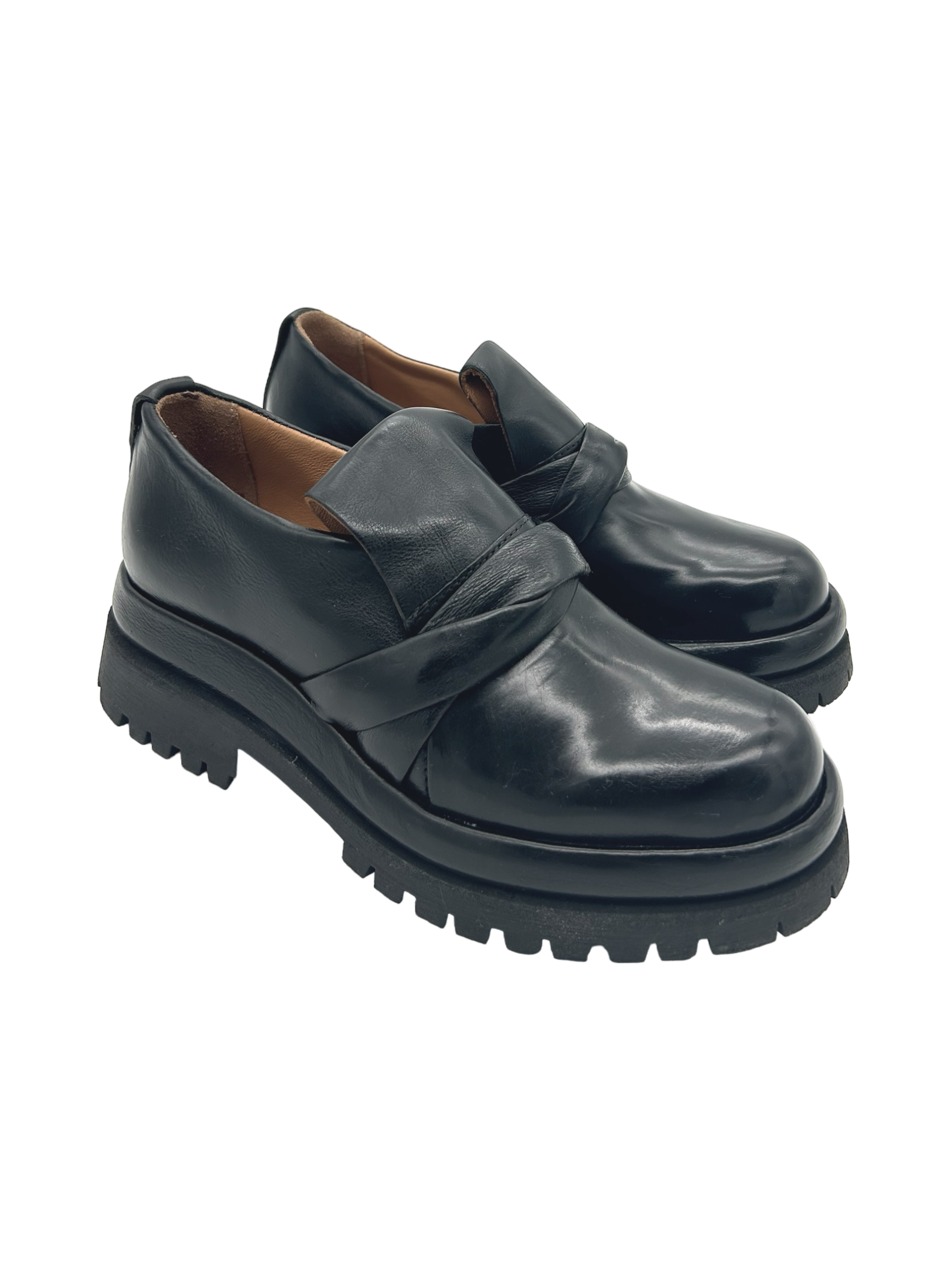 Scarpa pelle donna AS98 Nero - B51119 -