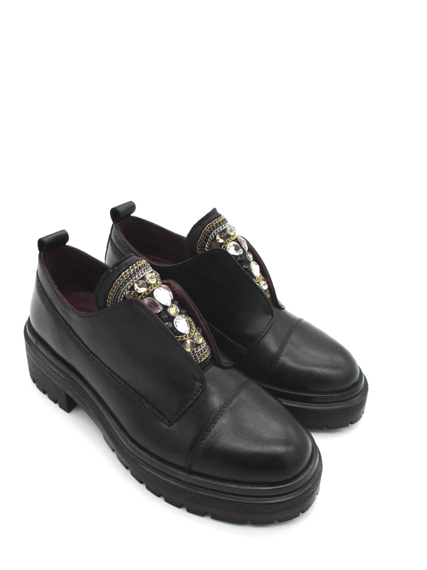 Scarpa pelle donna Apepazza Black - Cornelia -