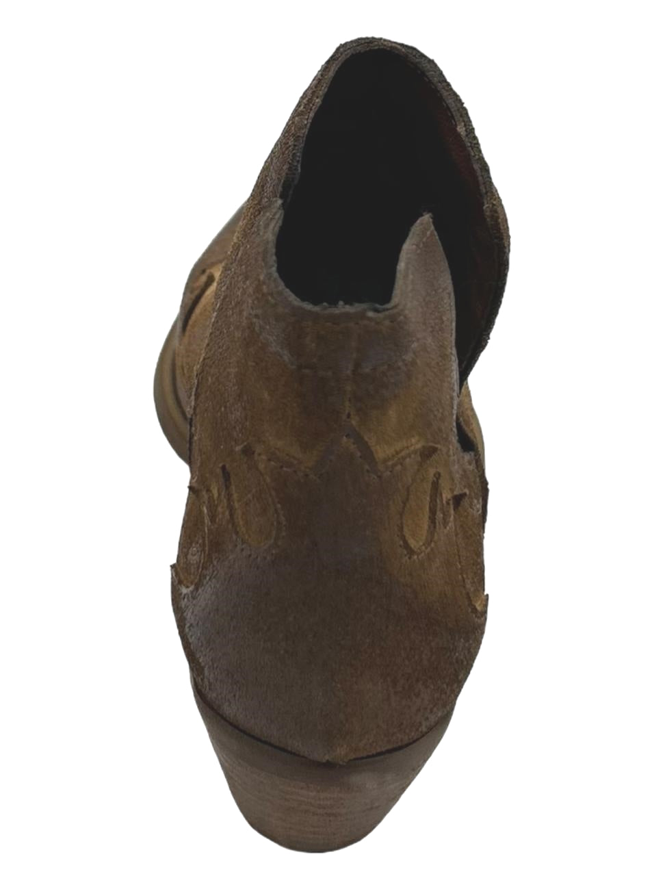 Scarpotto texano Zoe Camoscio Cuoio - Dakota 04 -