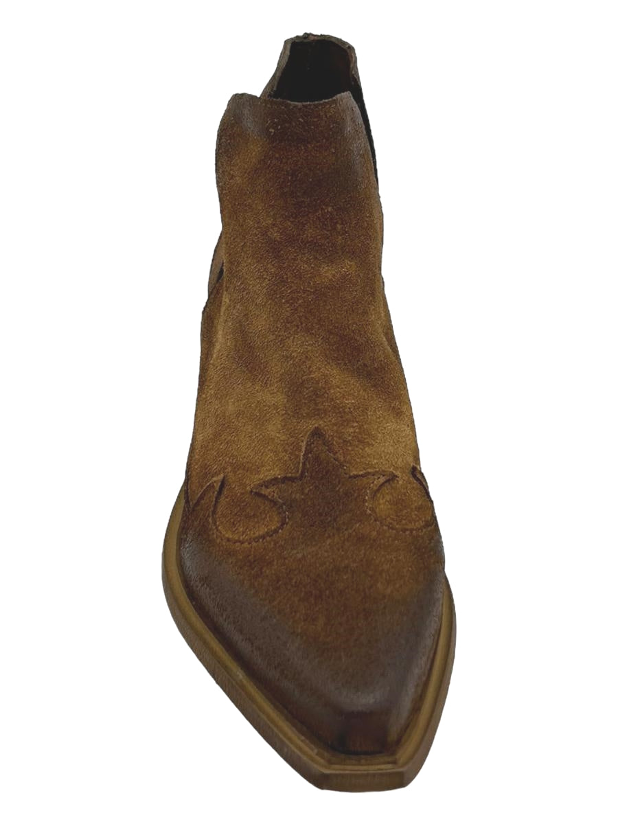 Scarpotto texano Zoe Camoscio Cuoio - Dakota 04 -