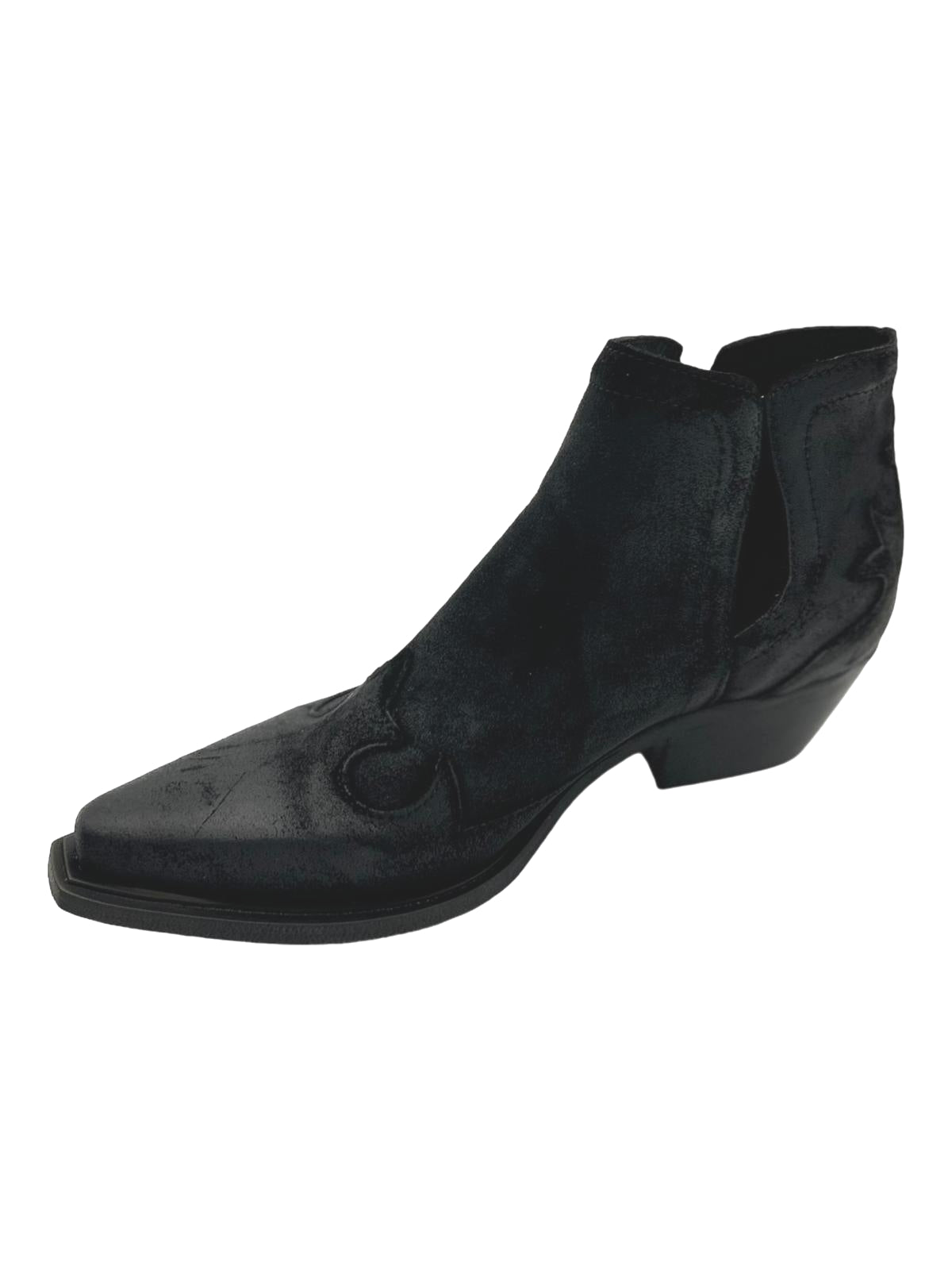 Scarpotto texano Zoe Camoscio Nero - Dakota 04 -