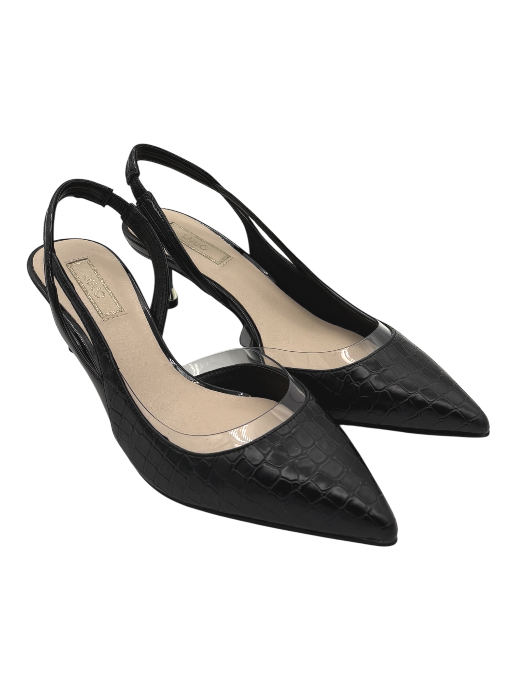 Sling Back in pelle LIUJO Black - Deva 09 -