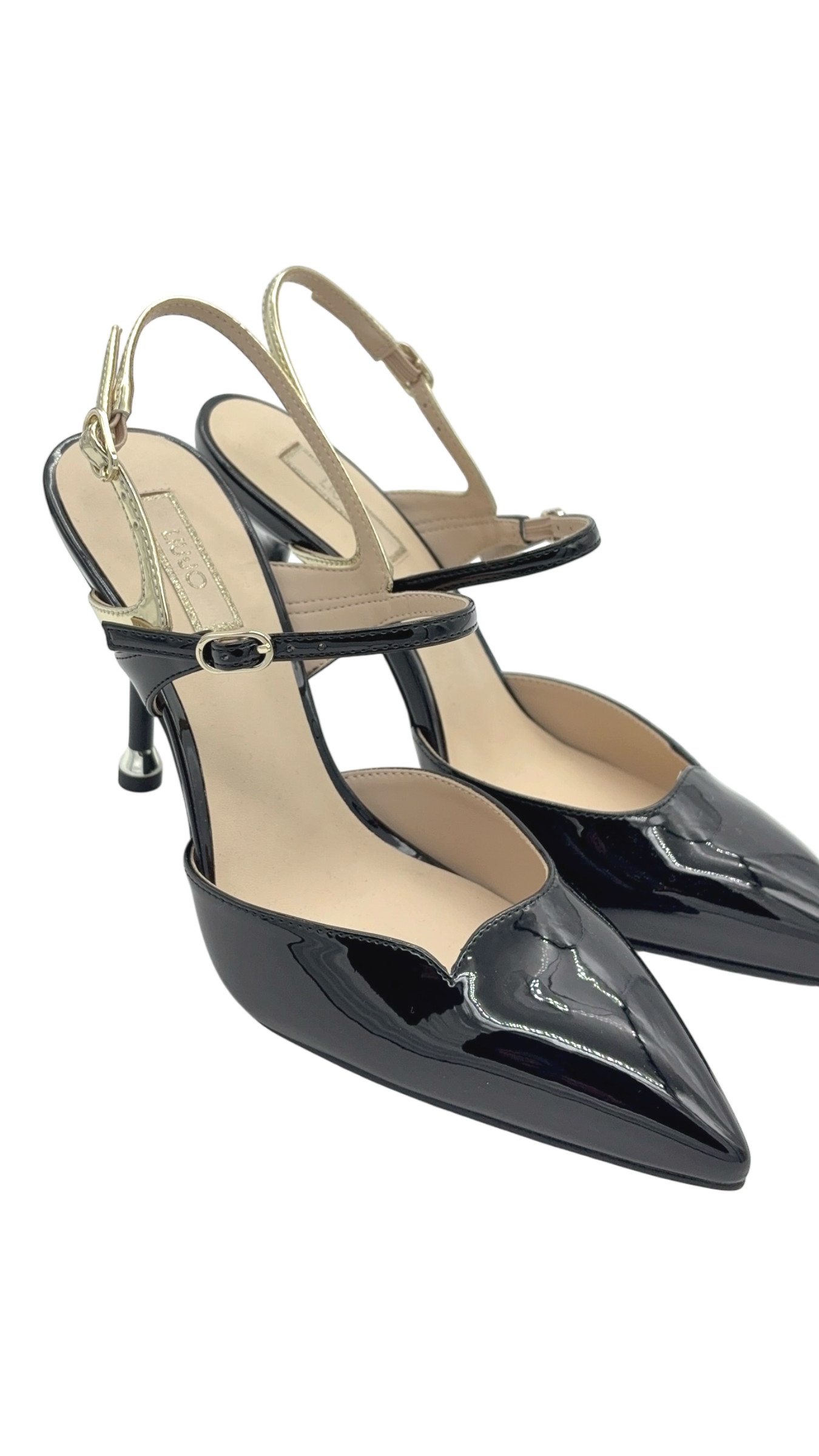 Sling Back in pelle LIUJO Black - Demi 13 -