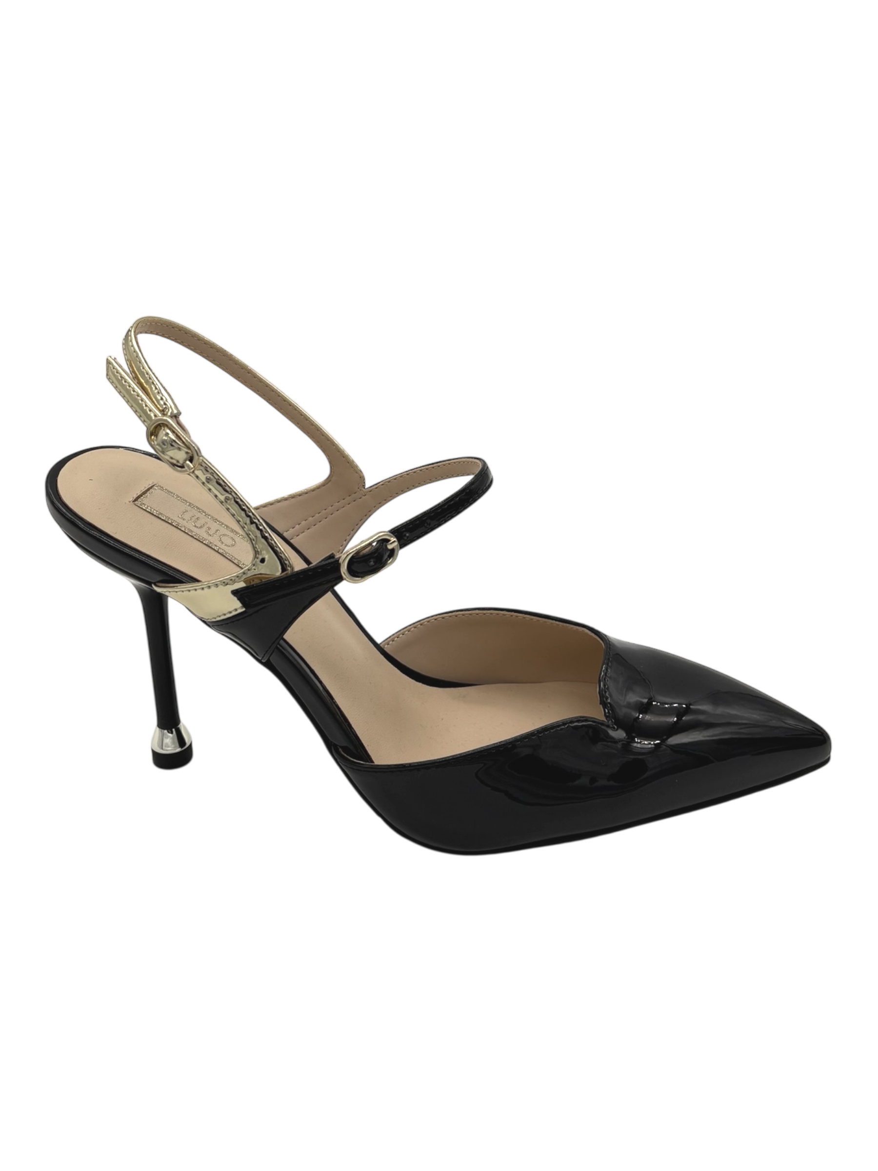 Sling Back in pelle LIUJO Black - Demi 13 -