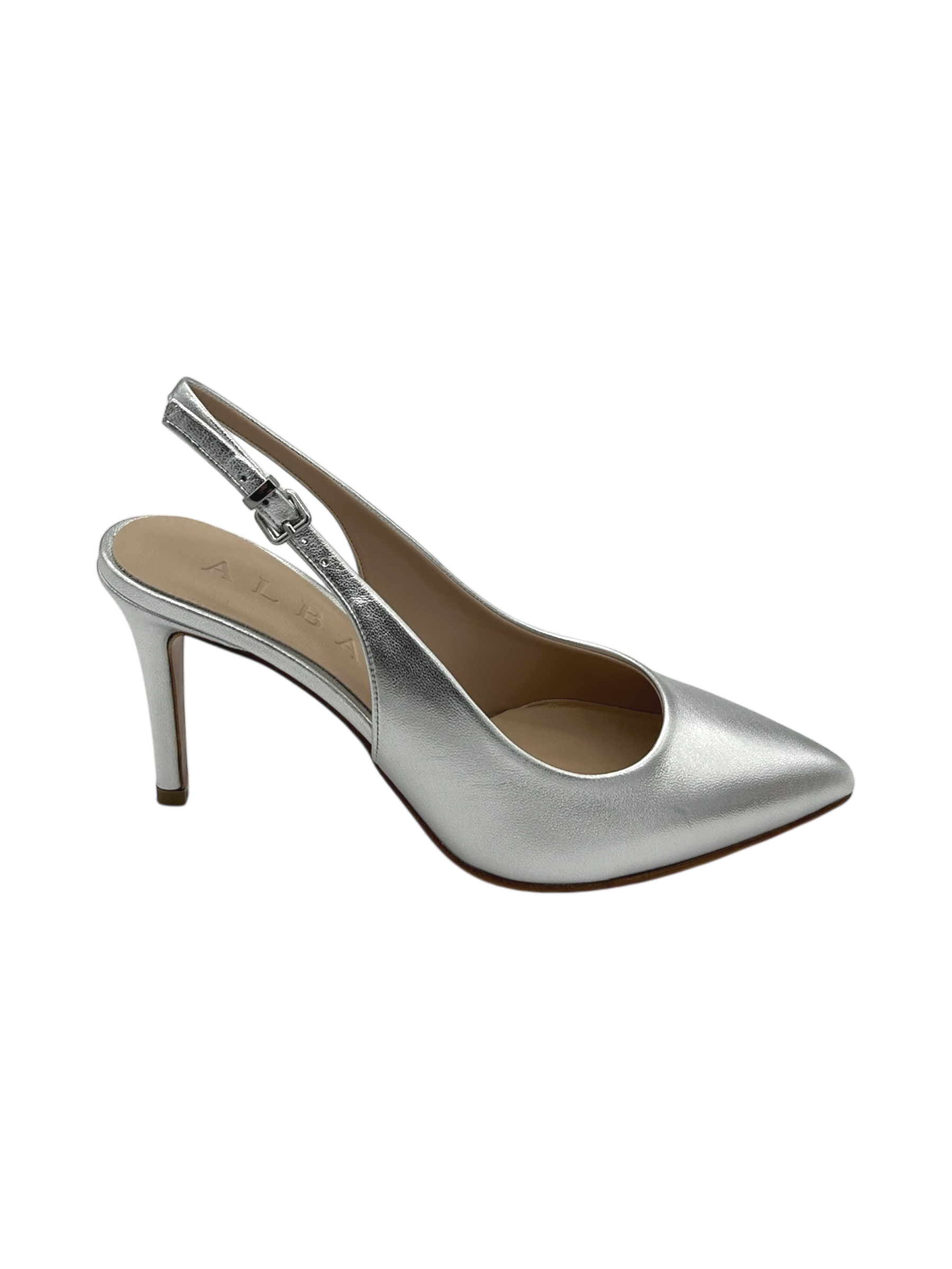 Slingback donna ALBANO Metallizzato Argento-5426-