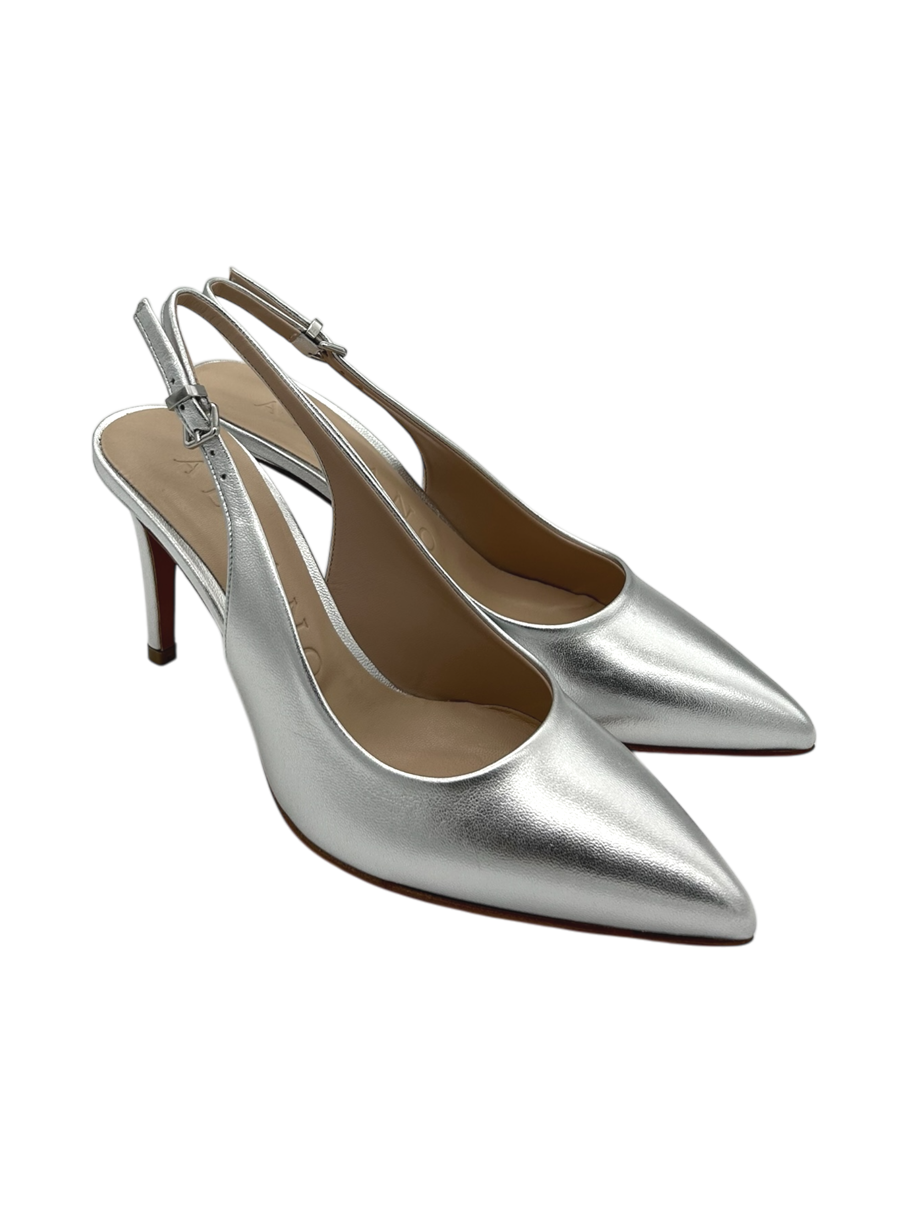 Slingback donna ALBANO Metallizzato Argento-5426-