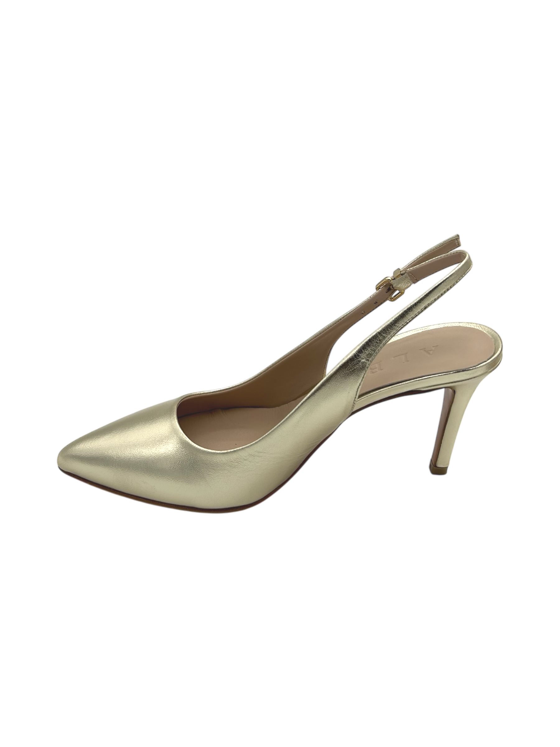 Slingback donna ALBANO Metallizzato Platino-5426-