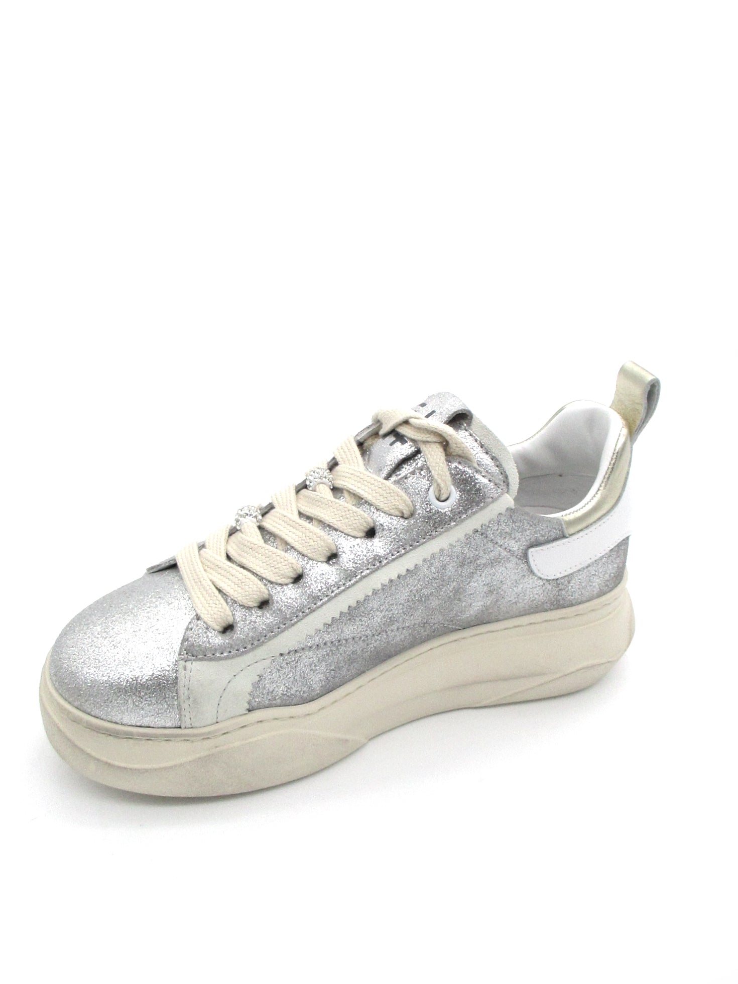 Sneaker pelle donna GIO+ Combi Argento - GIADA 63U -