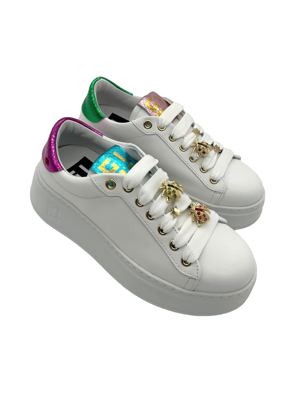 Sneaker pelle donna GIO+ Combi Bianco Coccinelle - PIA 158A  -