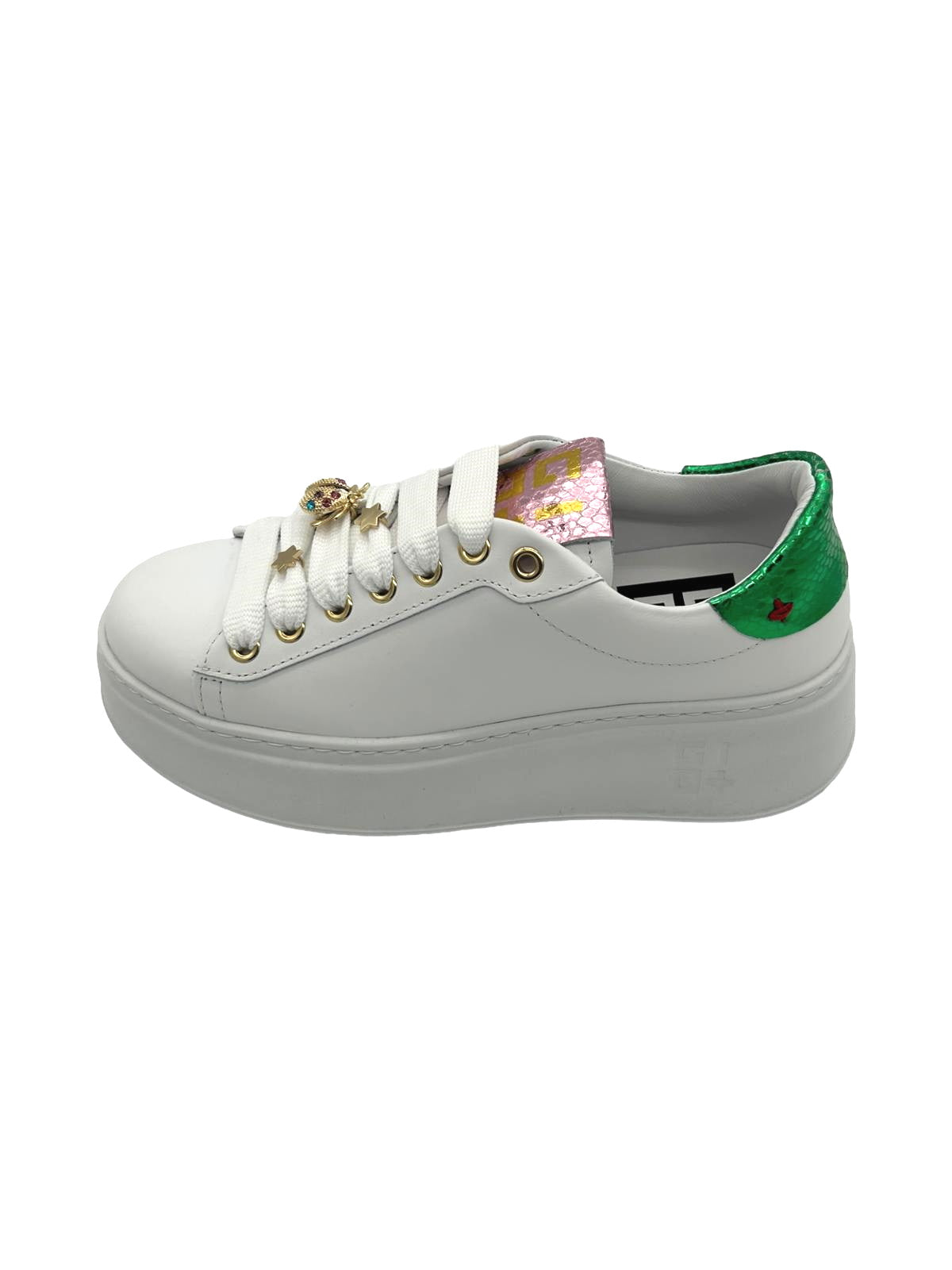 Sneaker pelle donna GIO+ Combi Bianco Coccinelle - PIA 158A -