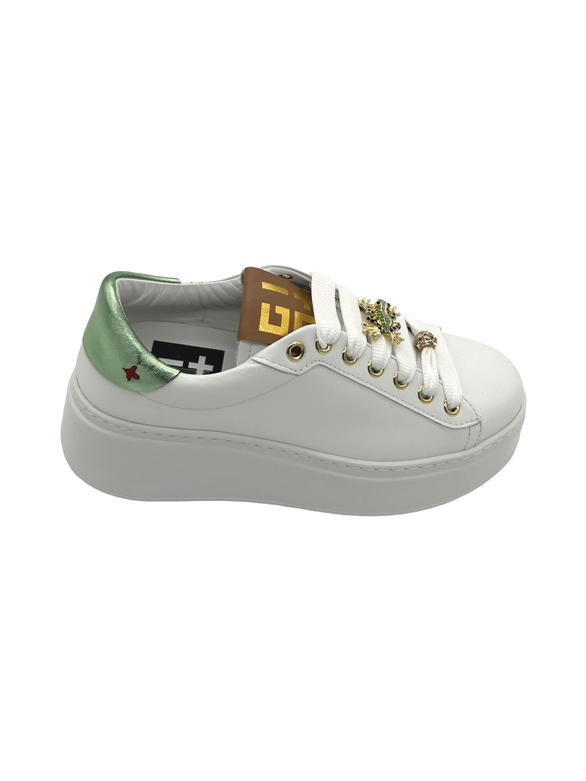 Sneaker pelle donna GIO+ Combi Bianco Mini Ranetta - PIA 150A  -