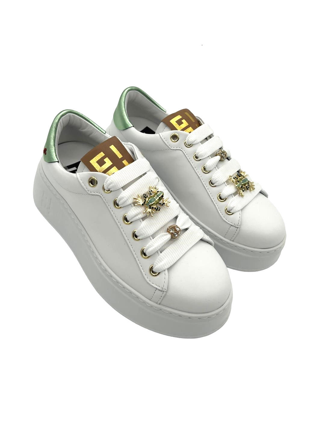 Sneaker pelle donna GIO+ Combi Bianco Mini Ranetta - PIA 150A  -