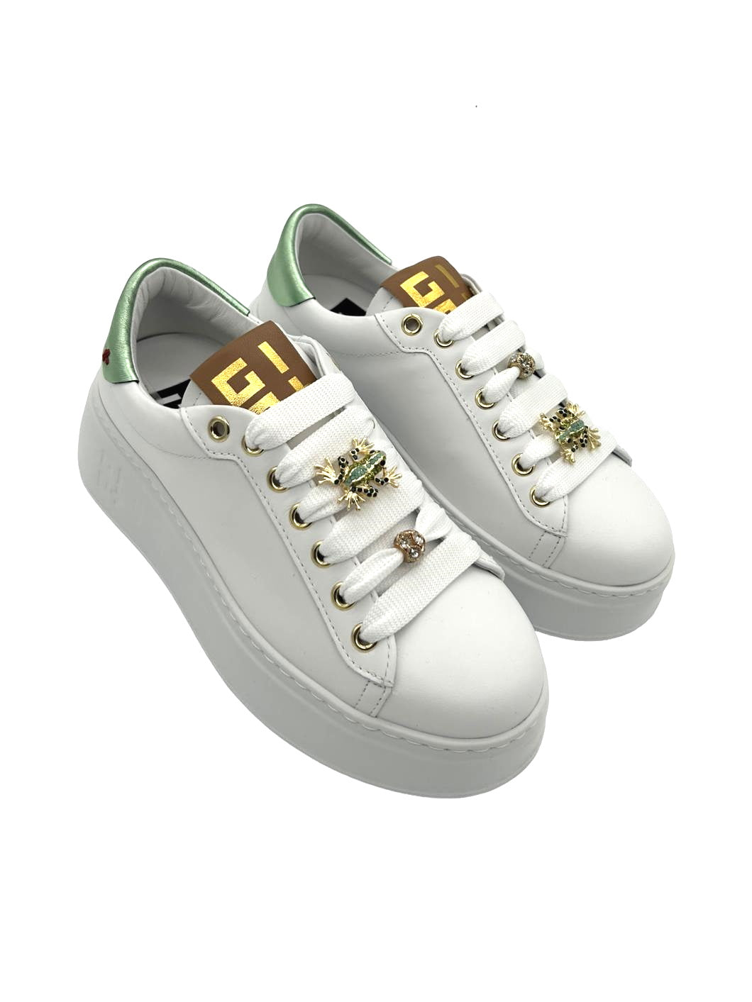 Sneaker pelle donna GIO+ Combi Bianco Mini Ranetta - PIA 150A -