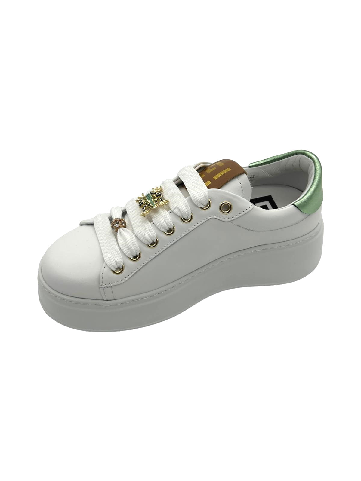 Sneaker pelle donna GIO+ Combi Bianco Mini Ranetta - PIA 150A  -