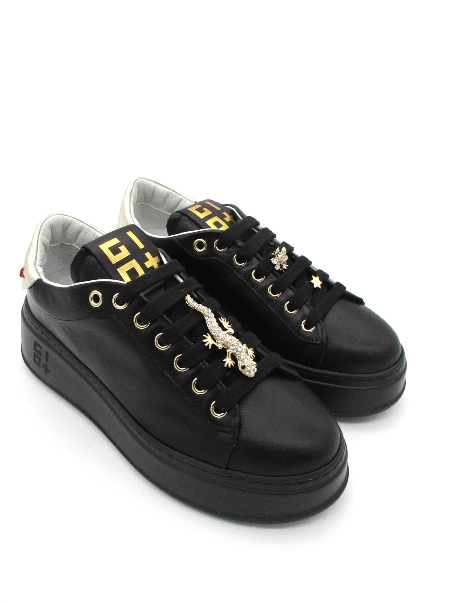 Sneaker pelle donna GIO+ Combi Black - PIA72A -