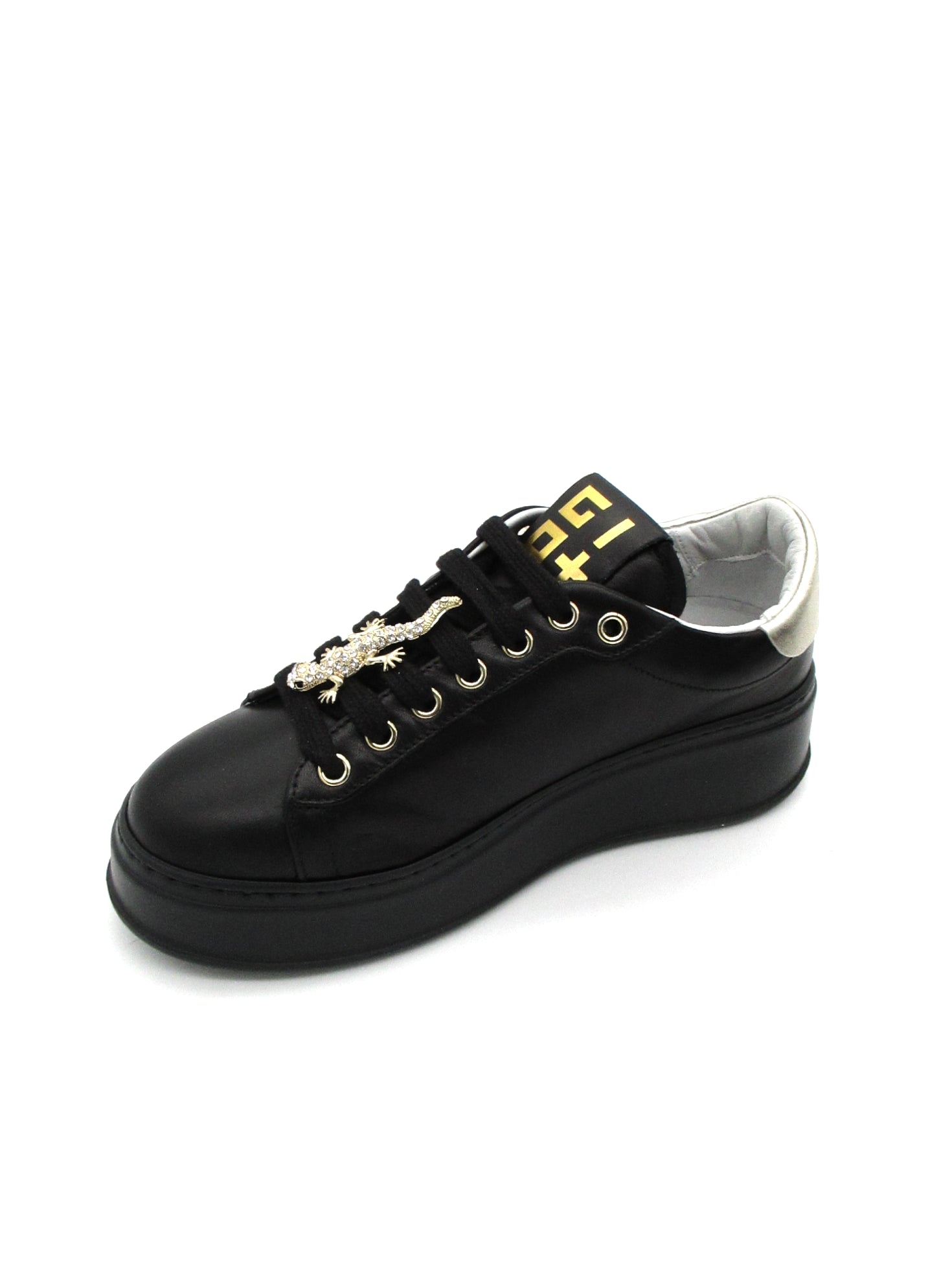 Sneaker pelle donna GIO+ Combi Black - PIA72A -