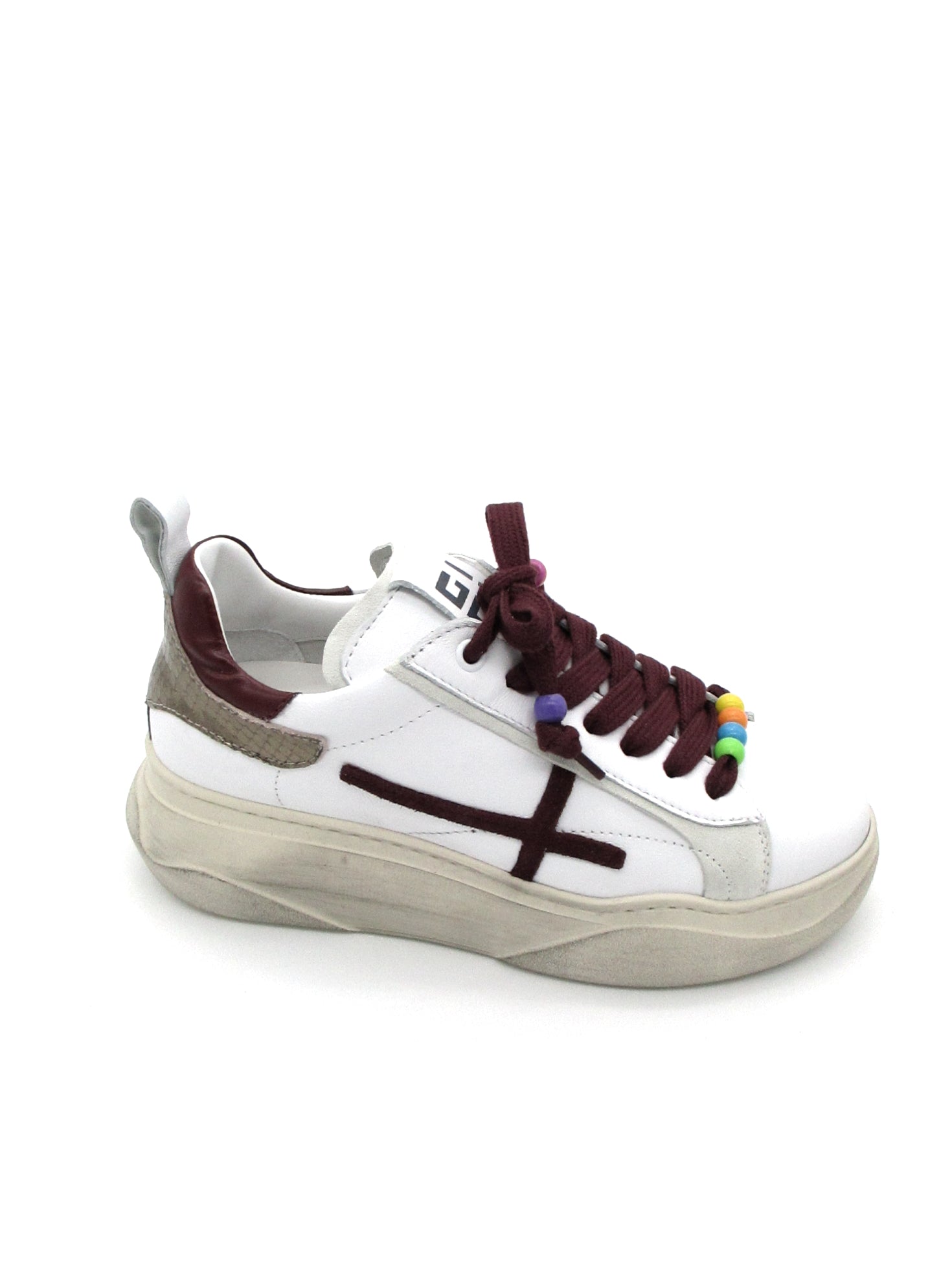 Sneaker pelle donna GIO+ Combi Bordo - GIADA 62C -