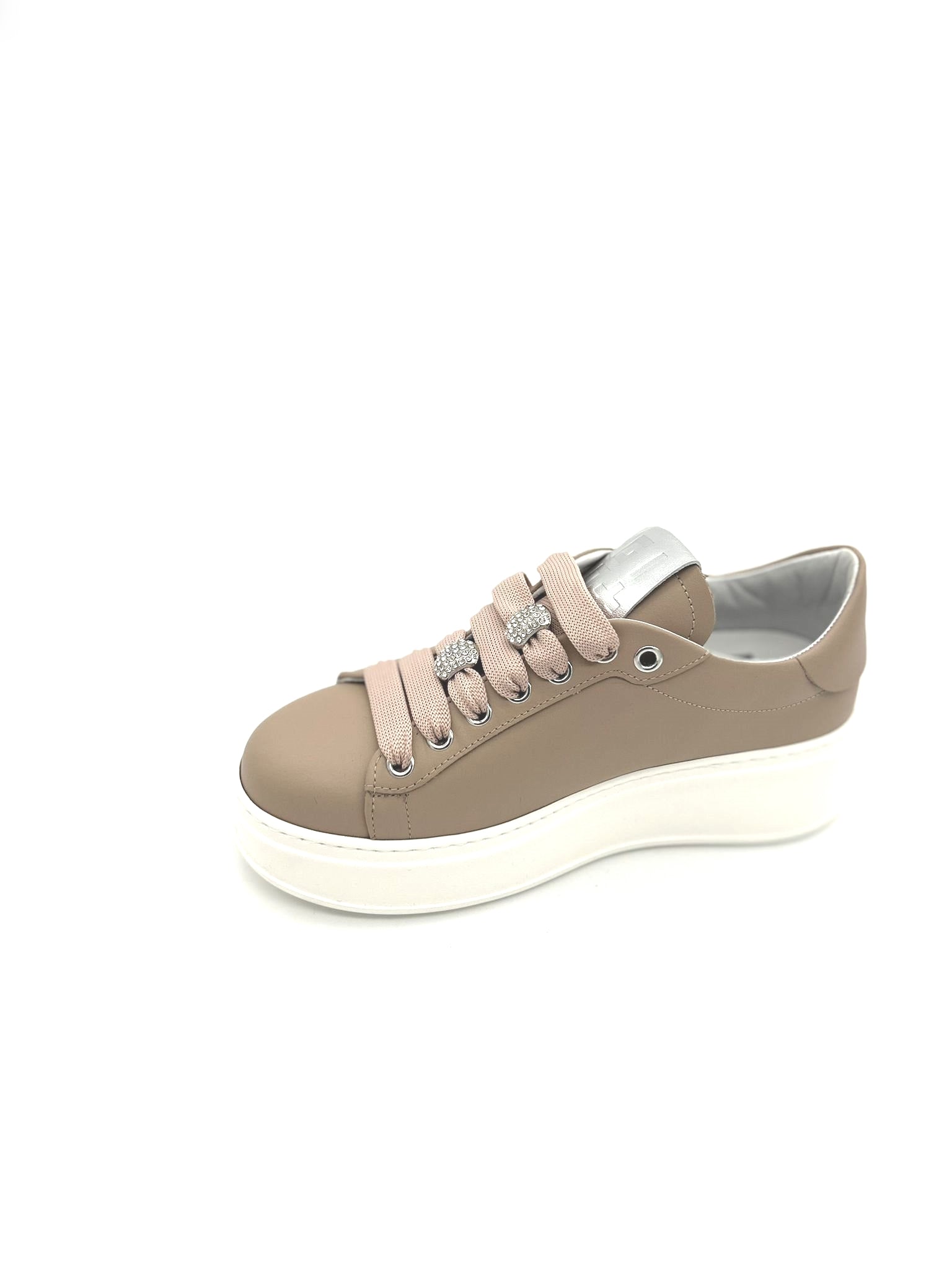 Sneaker pelle donna GIO+ Combi Farfalla nudo - PIA 130B -