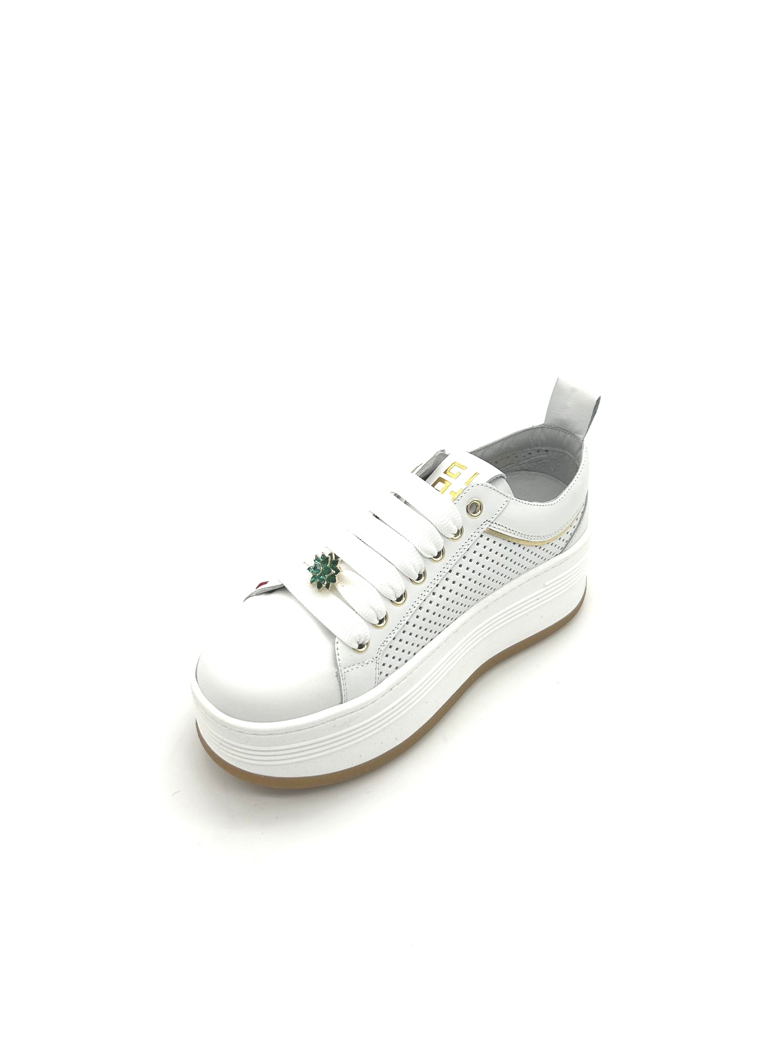 Sneaker pelle donna GIO+ Combi Forata White - ANIA 20A -