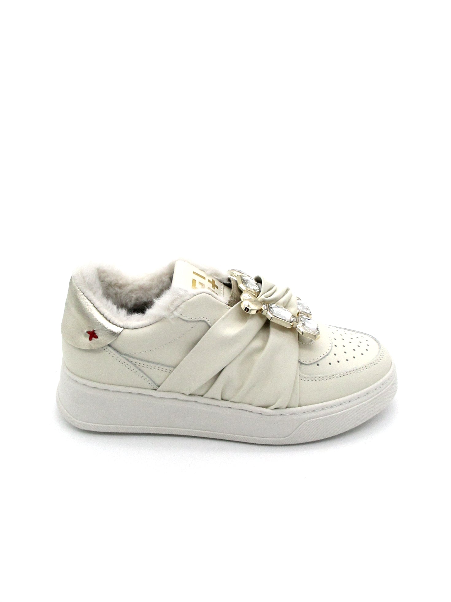 Sneaker pelle donna GIO+ Combi Luxury Latte - ADA40G -