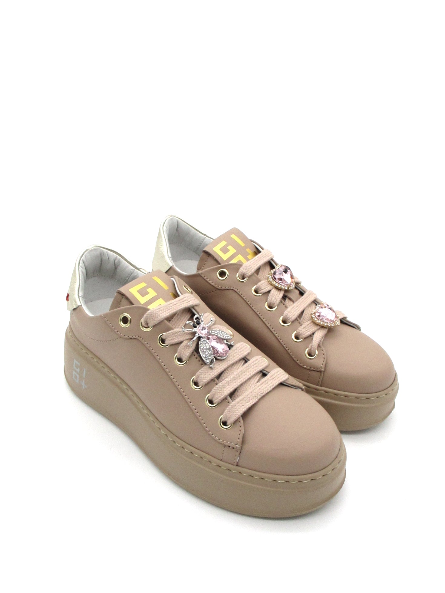 Sneaker pelle donna GIO+ Combi Nudo - PIA 86C -